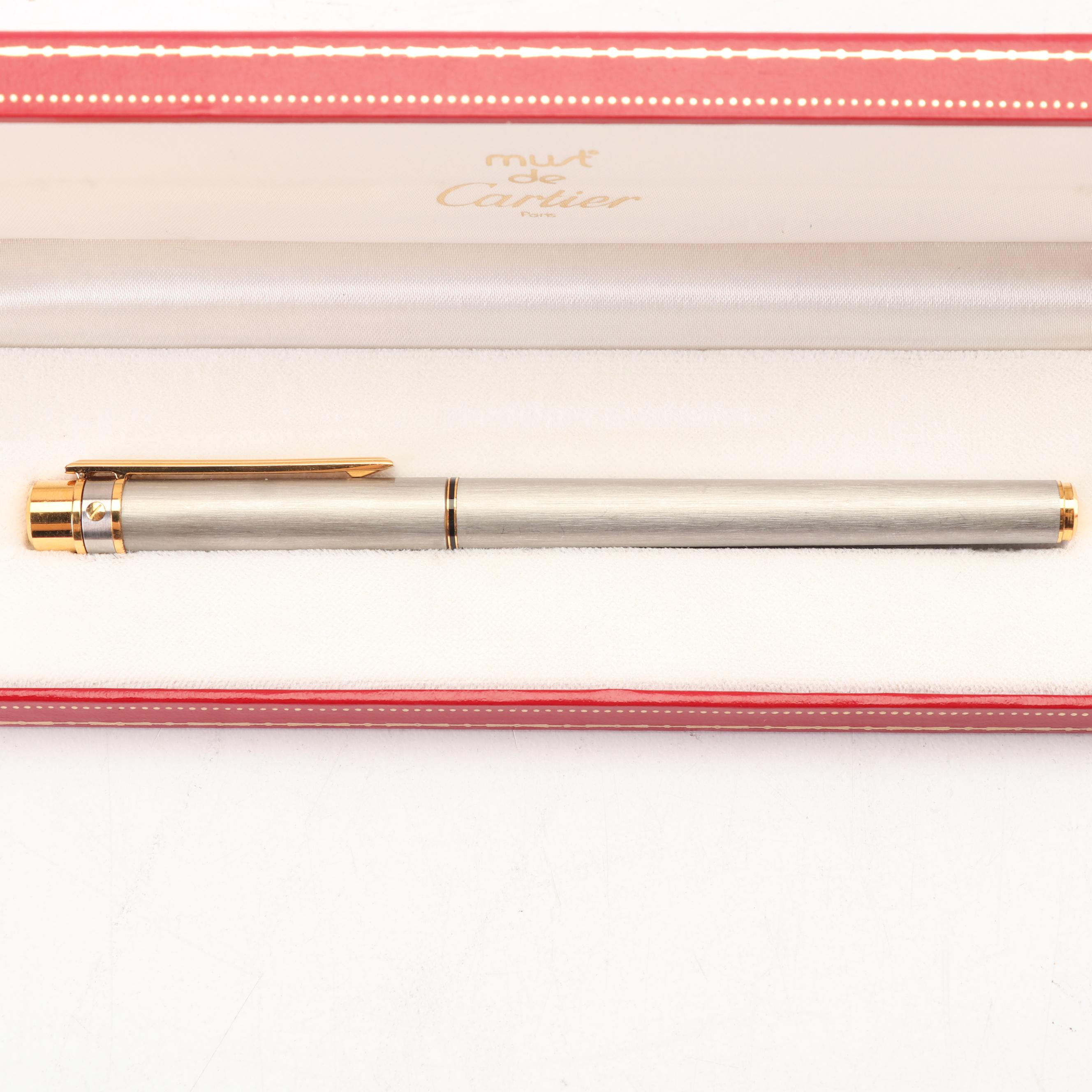 Cartier 18K Gold Accented Fountain Pen