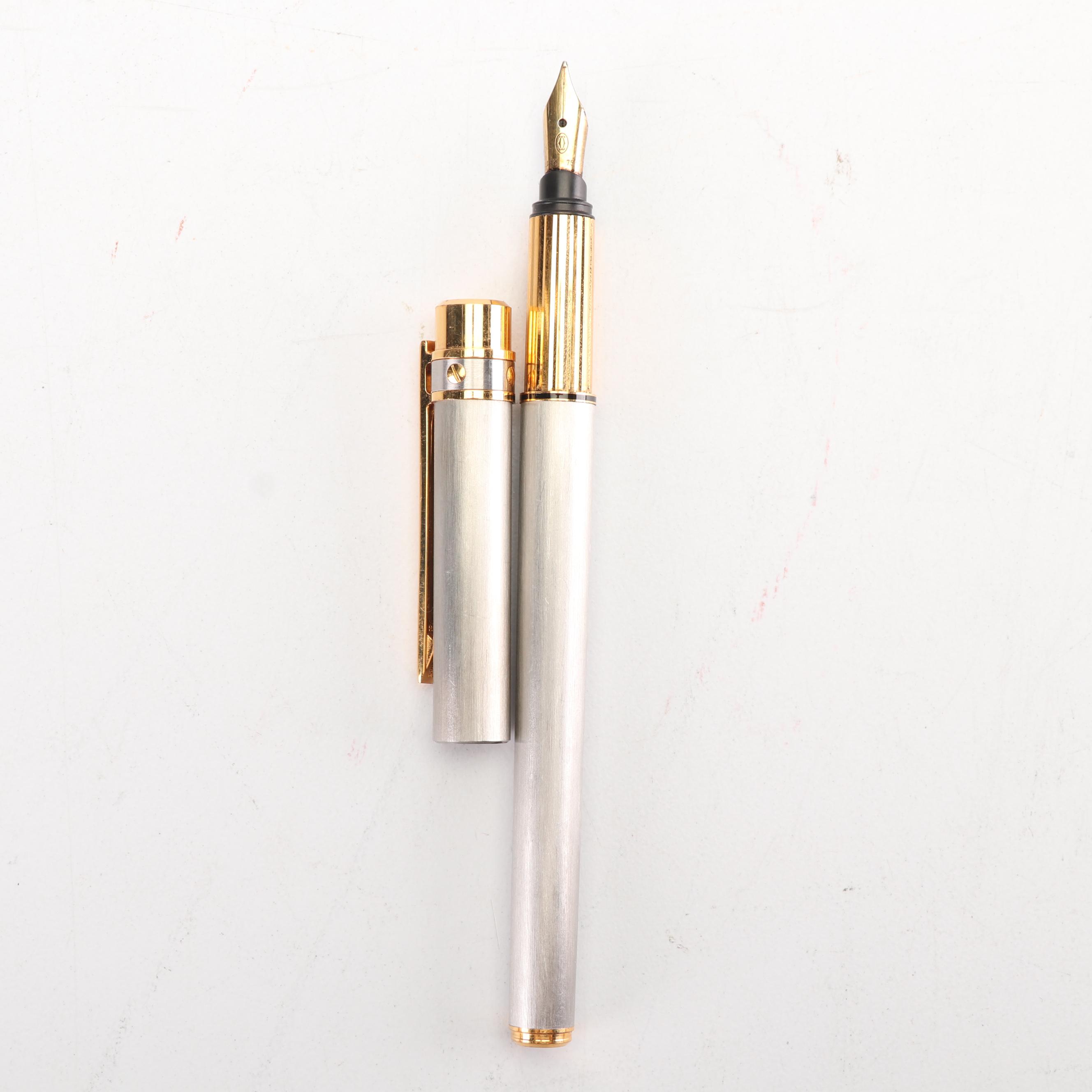 Cartier 18K Gold Accented Fountain Pen