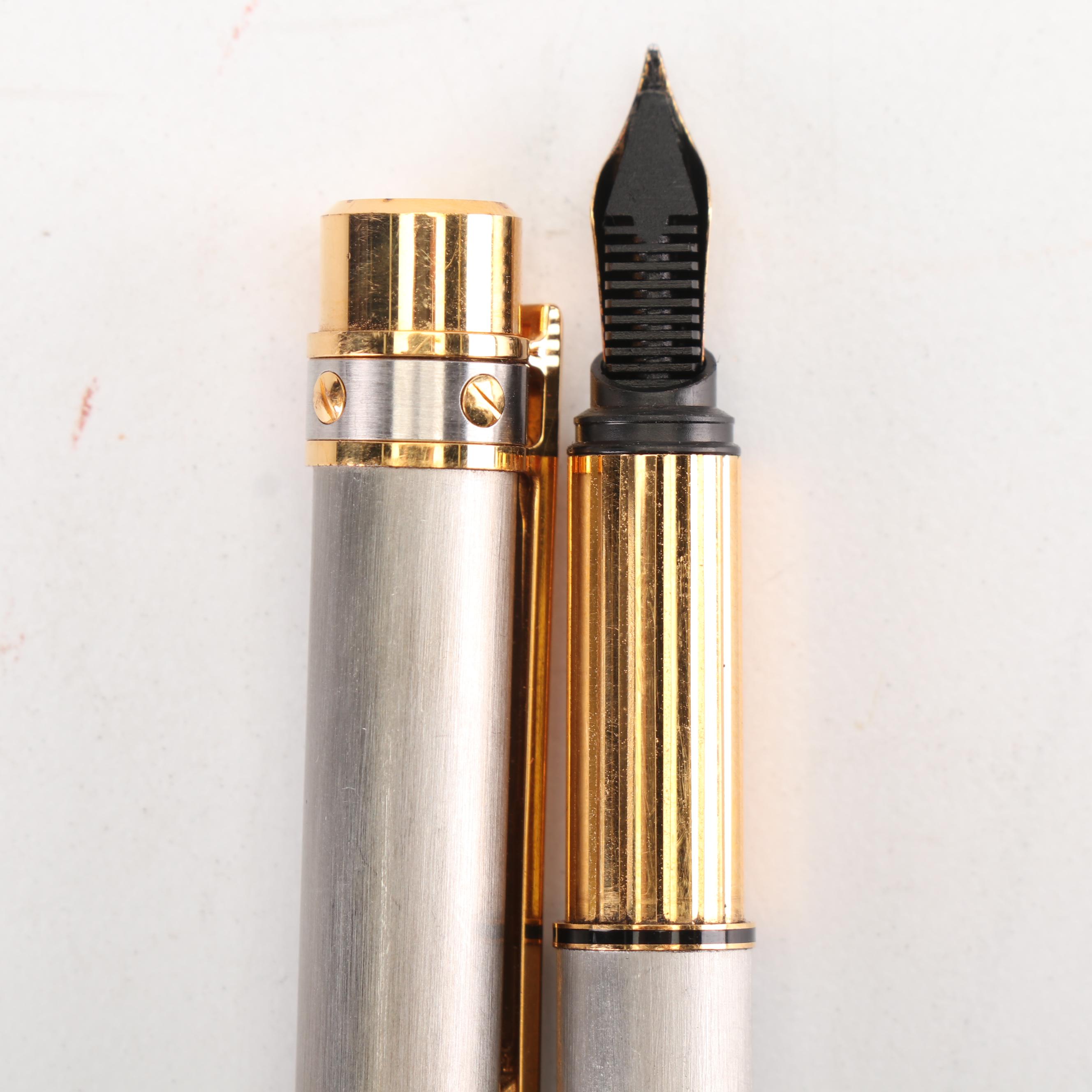 Cartier 18K Gold Accented Fountain Pen