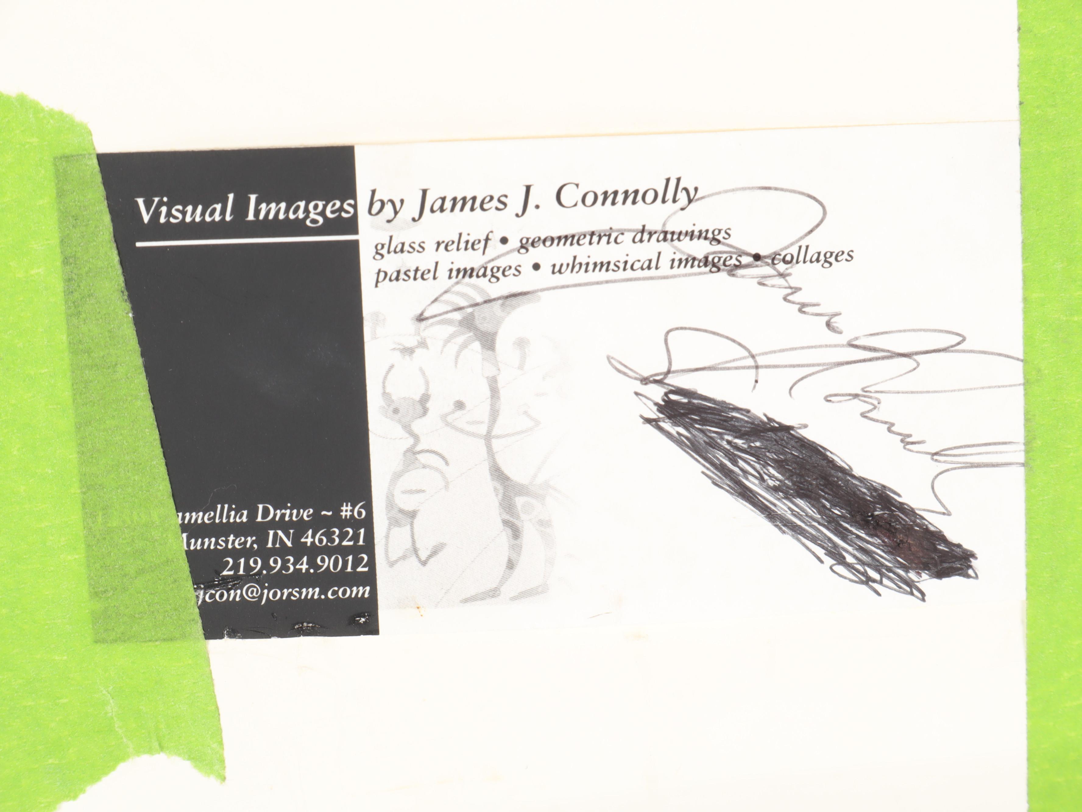 James J. Connolly Glass Relief Sculpture