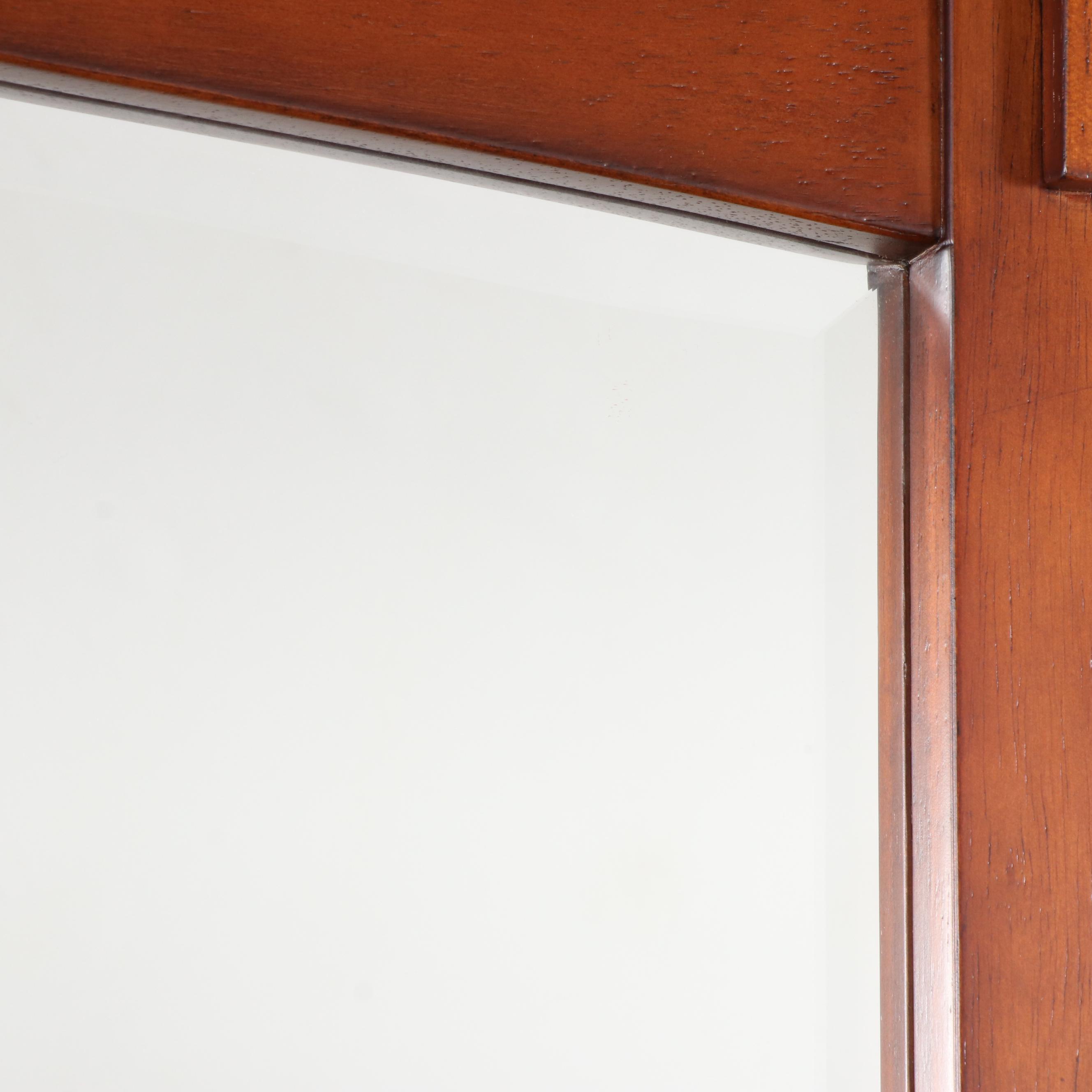 Mission Style Oak Finish Dresser with Mirror, Contemporary