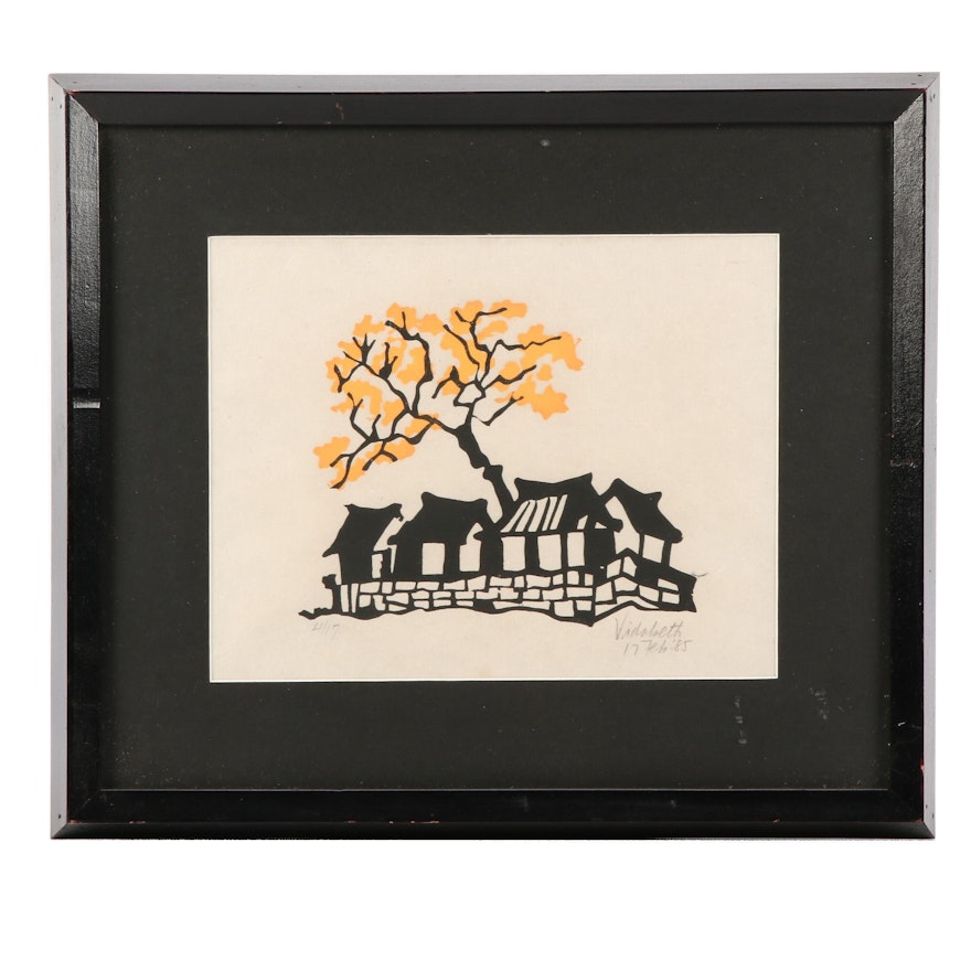 Vidabeth Bensen Serigraph "Ginko Tree"