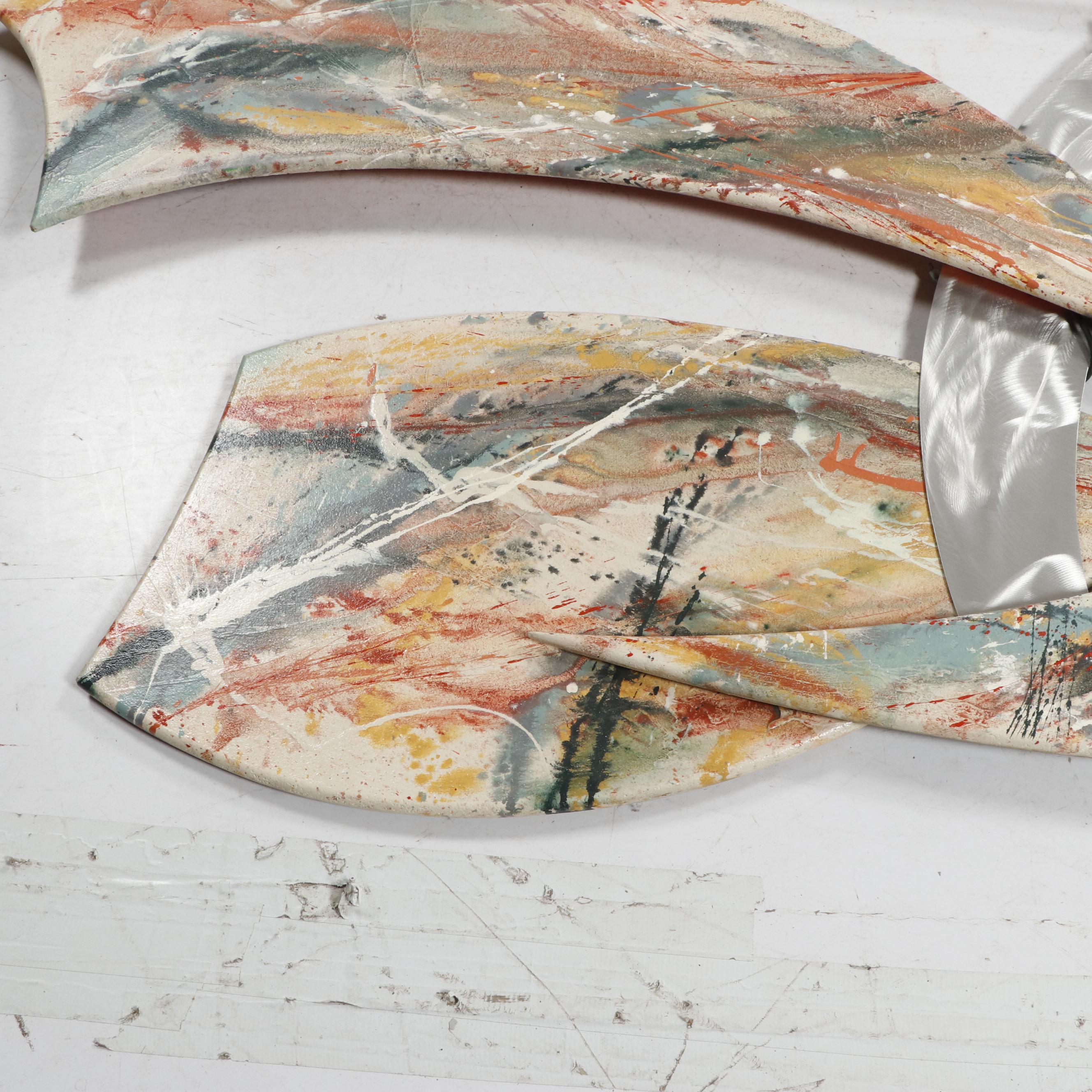 Tom Belloni Abstract Wall Sculpture with Neon