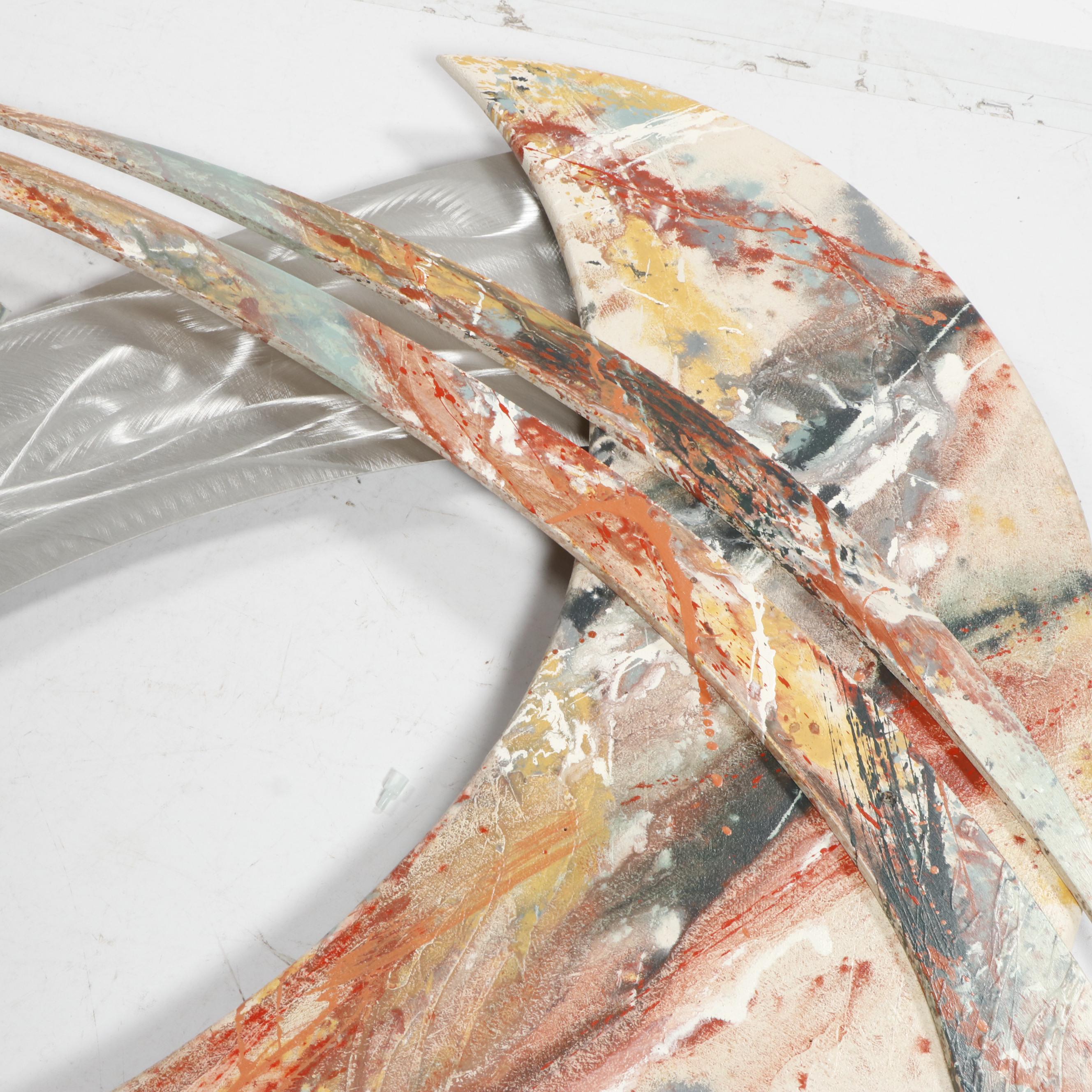 Tom Belloni Abstract Wall Sculpture with Neon