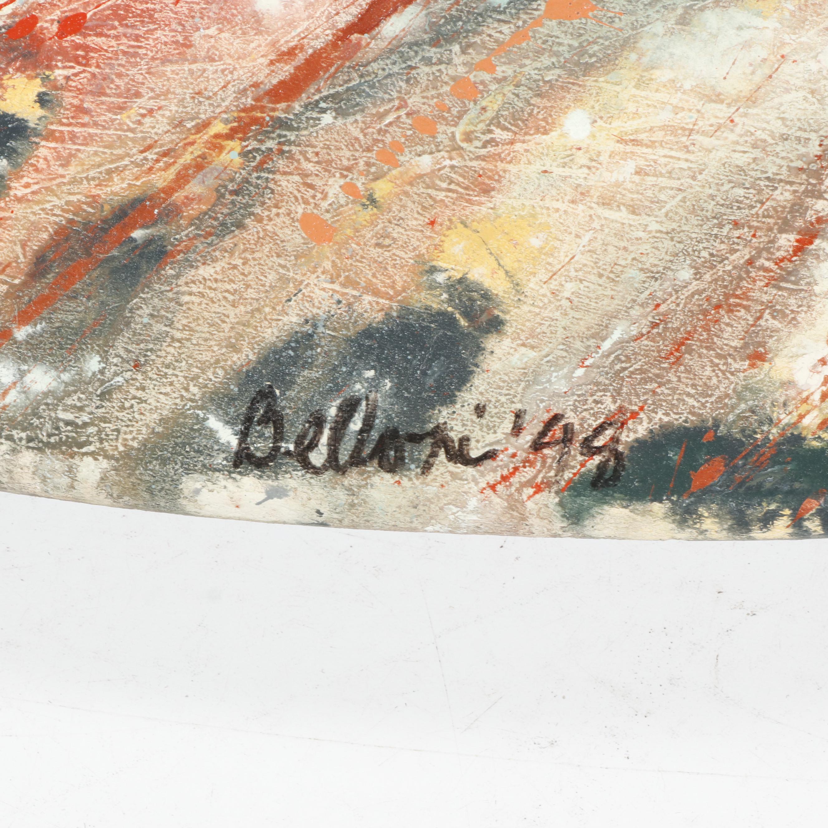 Tom Belloni Abstract Wall Sculpture with Neon