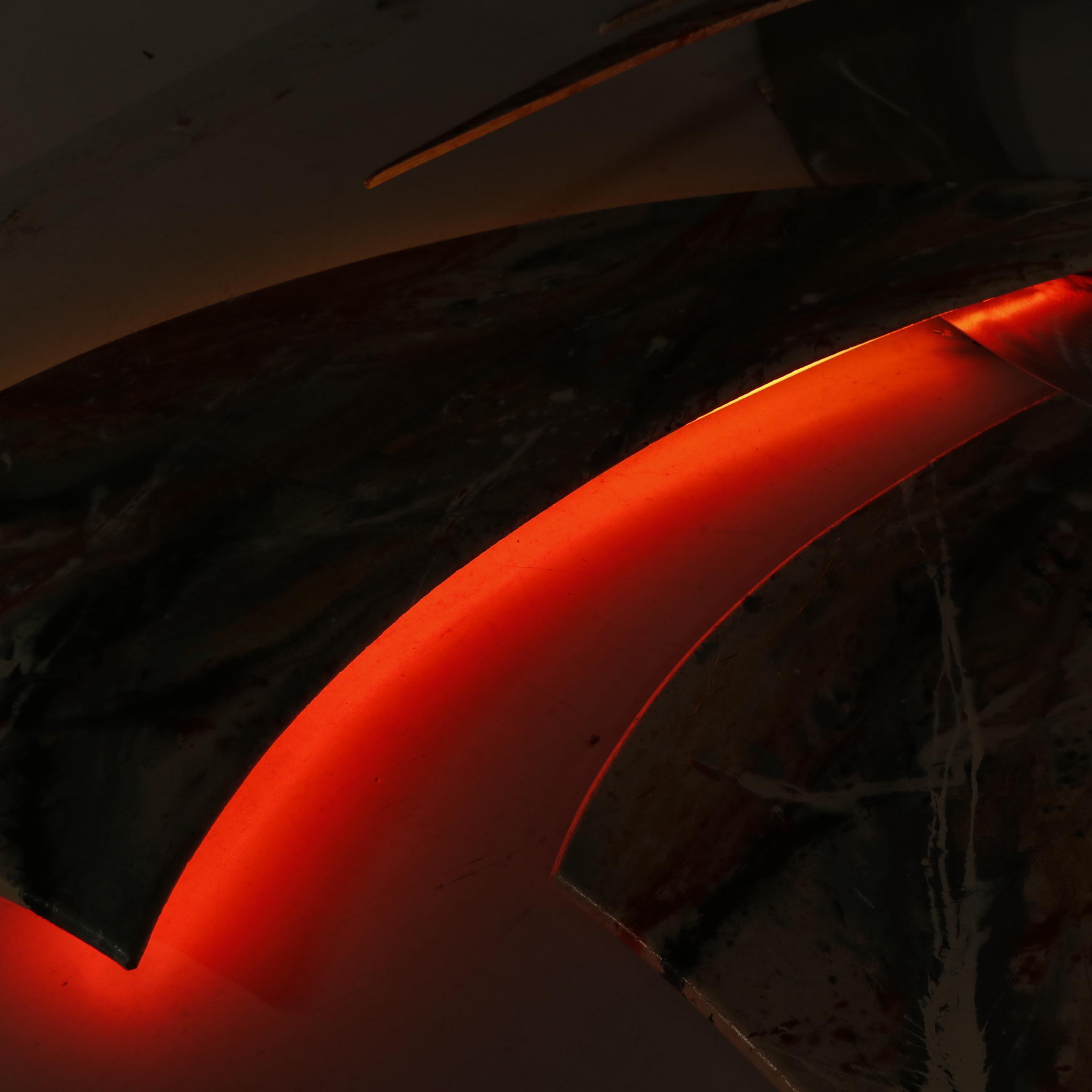 Tom Belloni Abstract Wall Sculpture with Neon