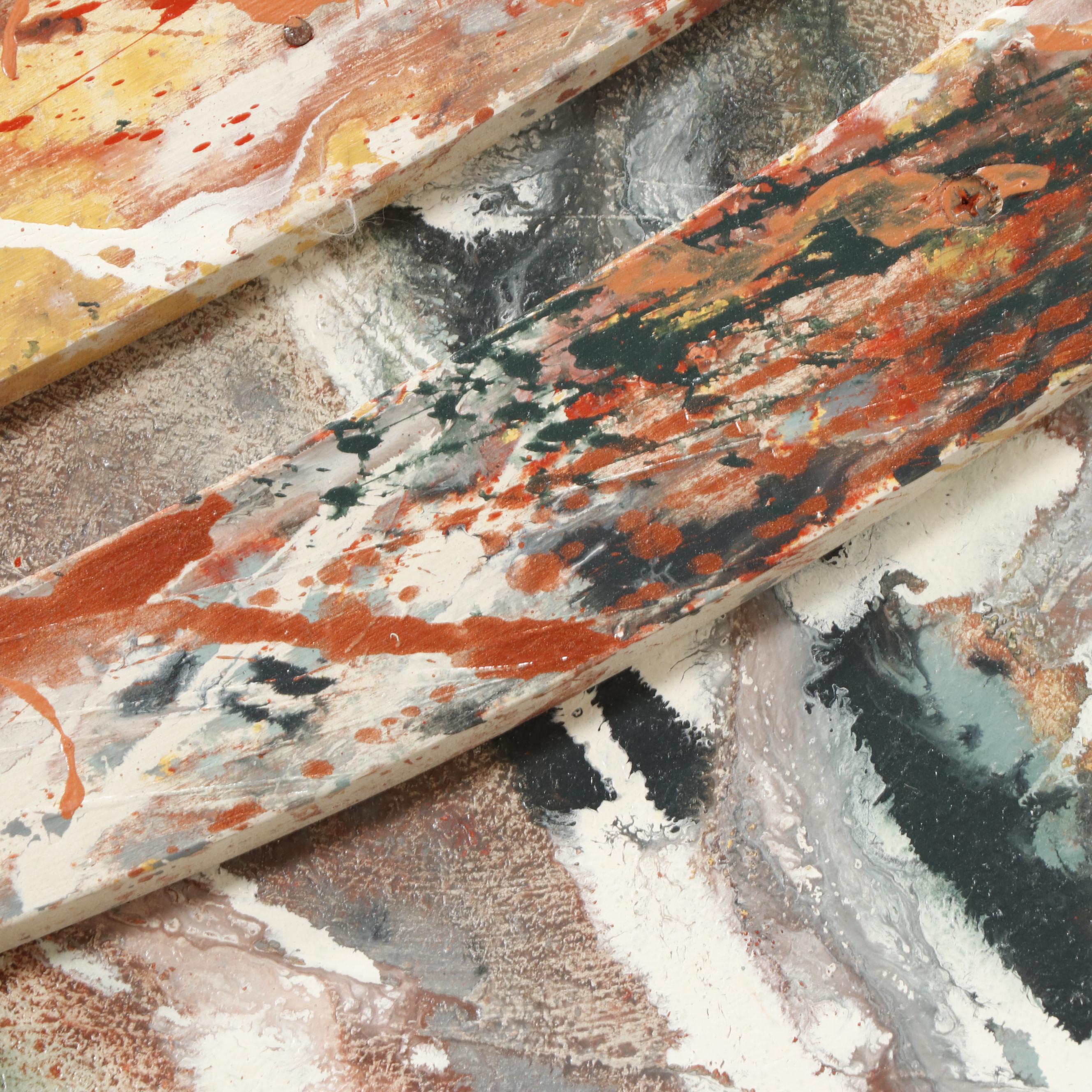 Tom Belloni Abstract Wall Sculpture with Neon