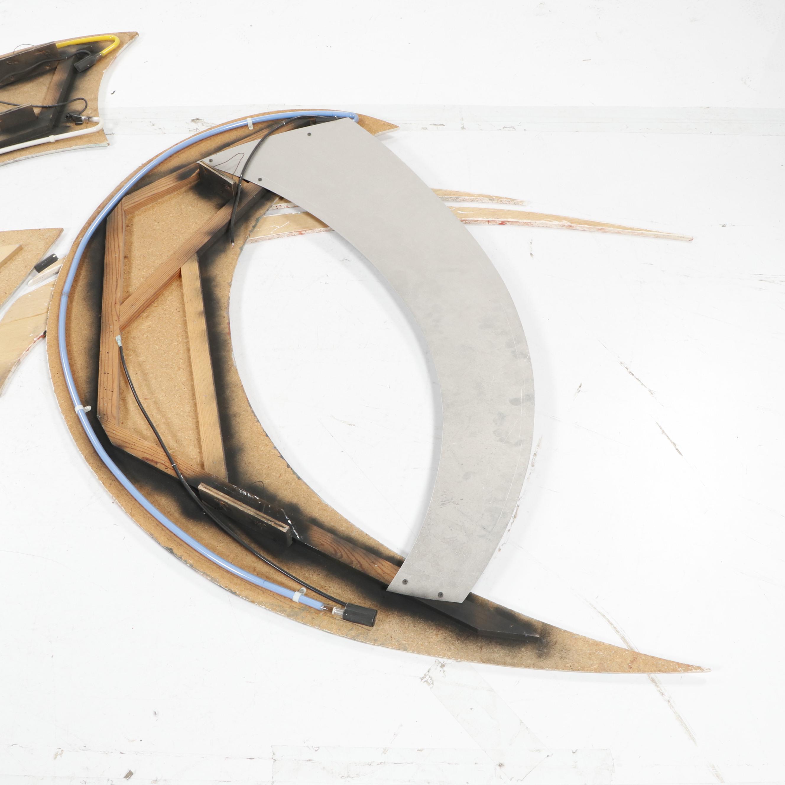 Tom Belloni Abstract Wall Sculpture with Neon