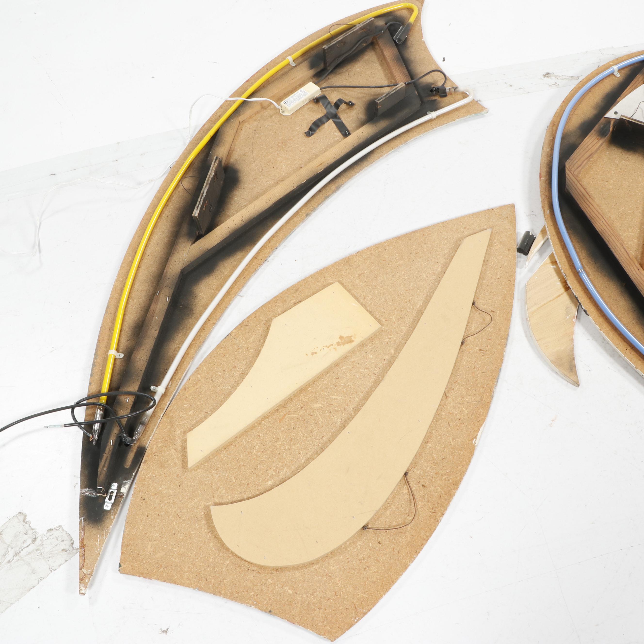 Tom Belloni Abstract Wall Sculpture with Neon