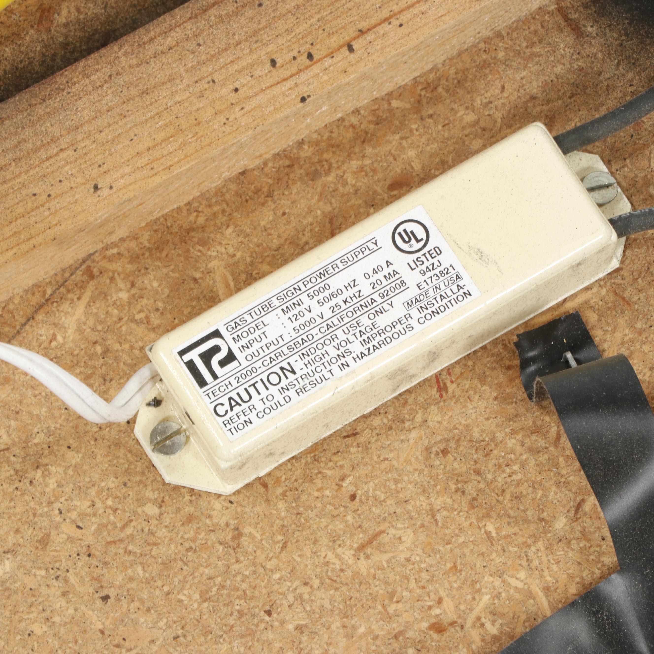 Tom Belloni Abstract Wall Sculpture with Neon