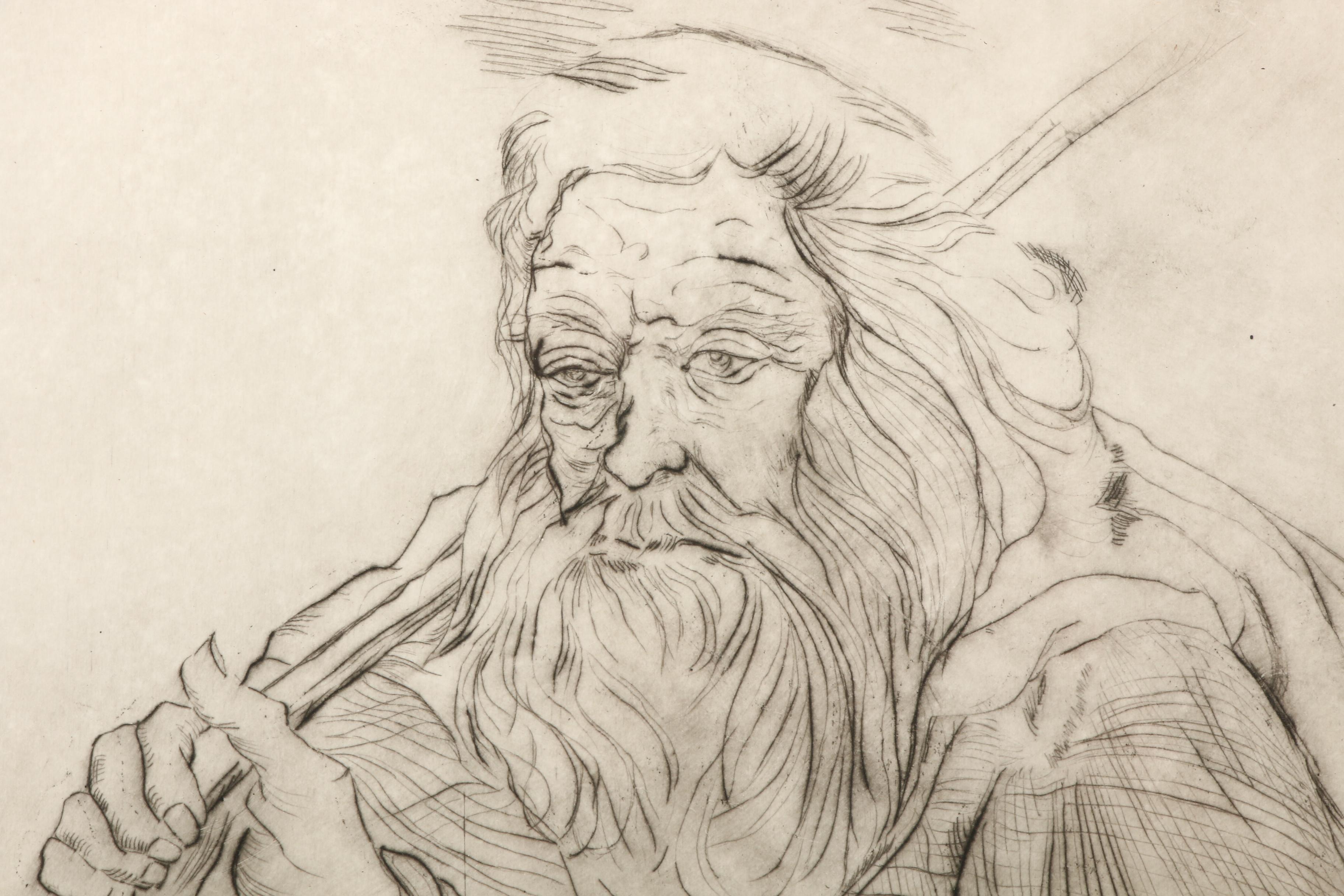 Sophina Coty Etching "The Wanderer"