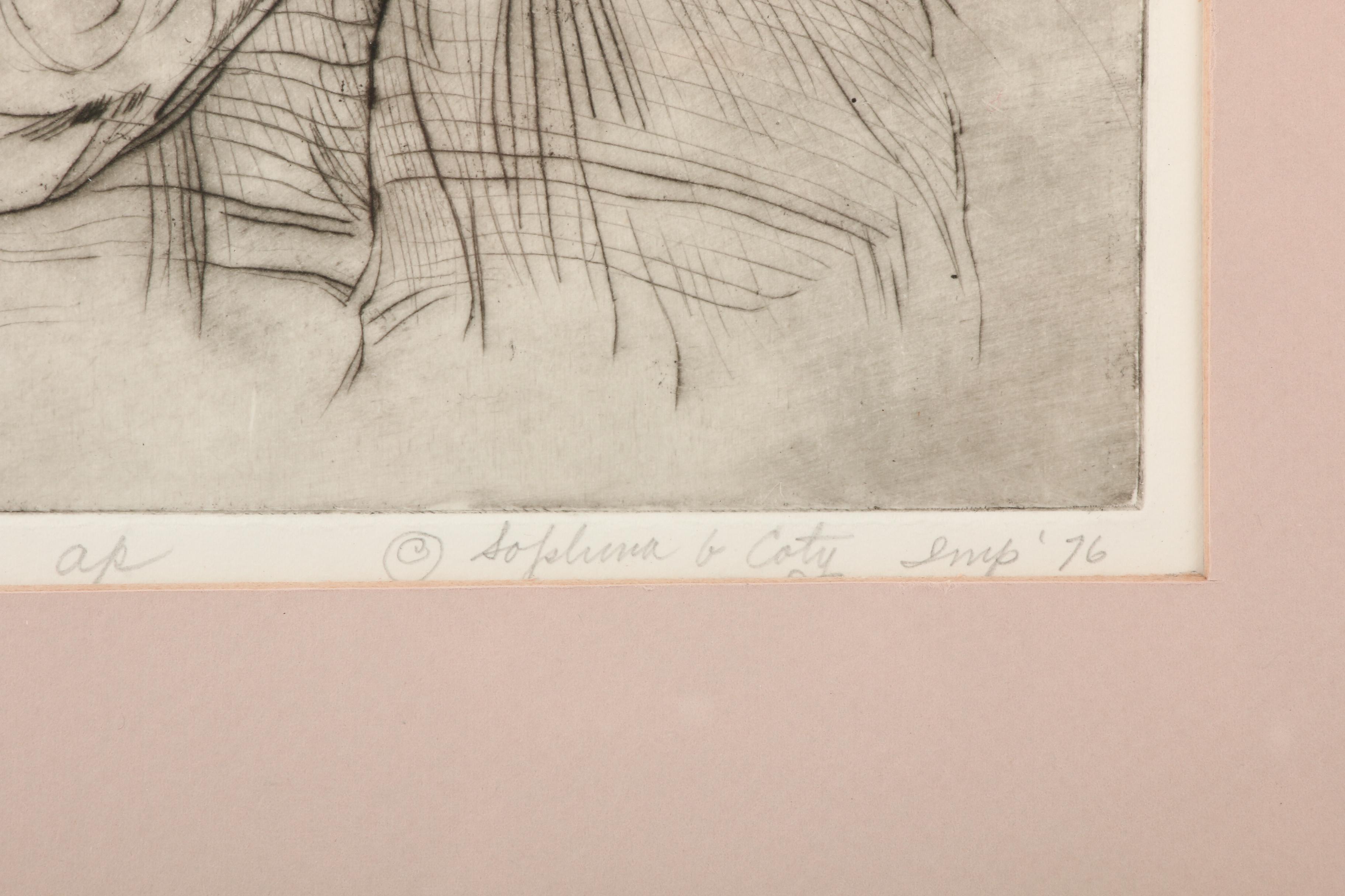 Sophina Coty Etching "The Wanderer"