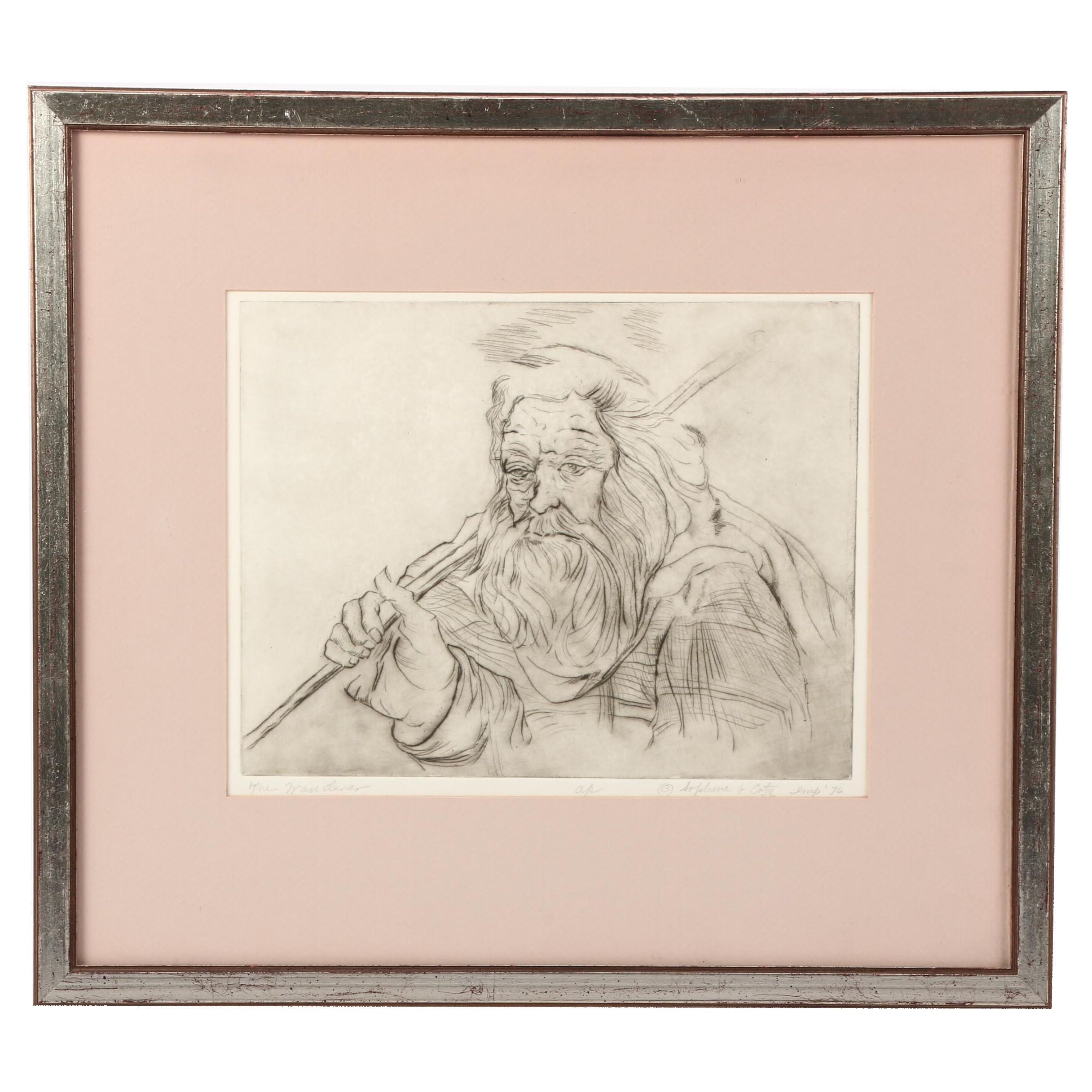Sophina Coty Etching "The Wanderer"