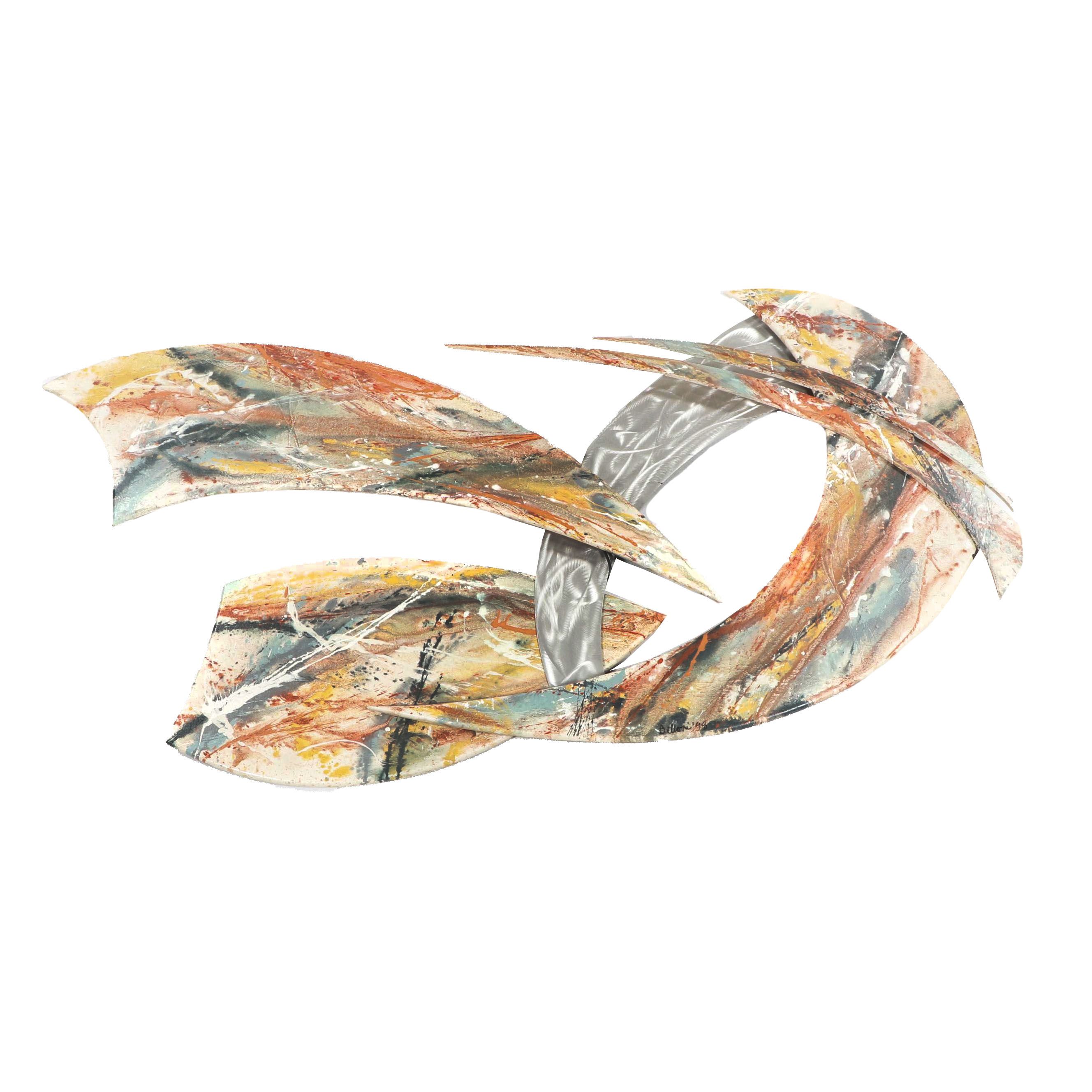 Tom Belloni Abstract Wall Sculpture with Neon