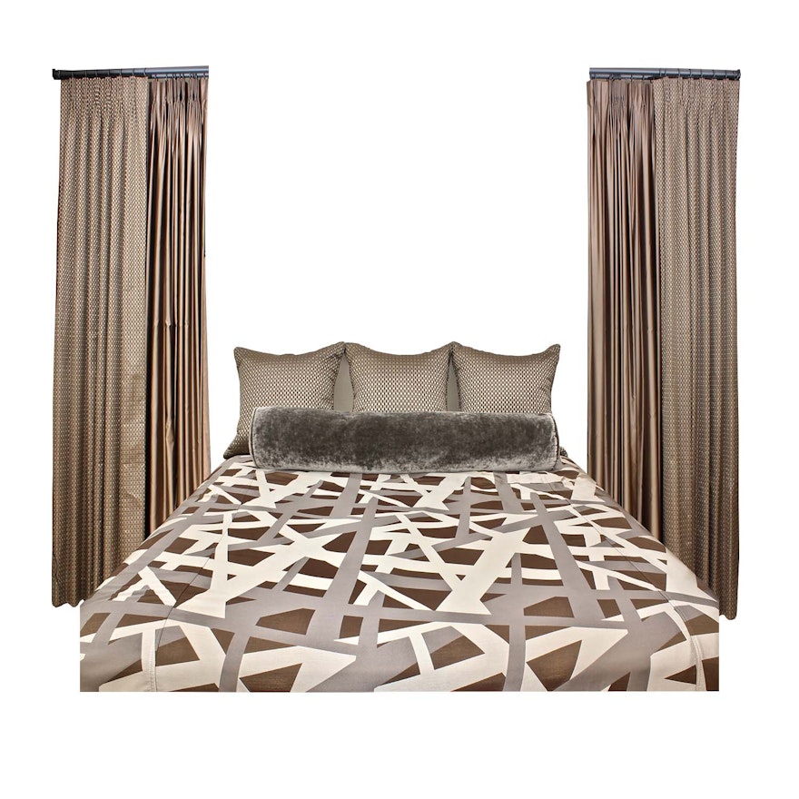 King Size Luxury Bedding and Draperies