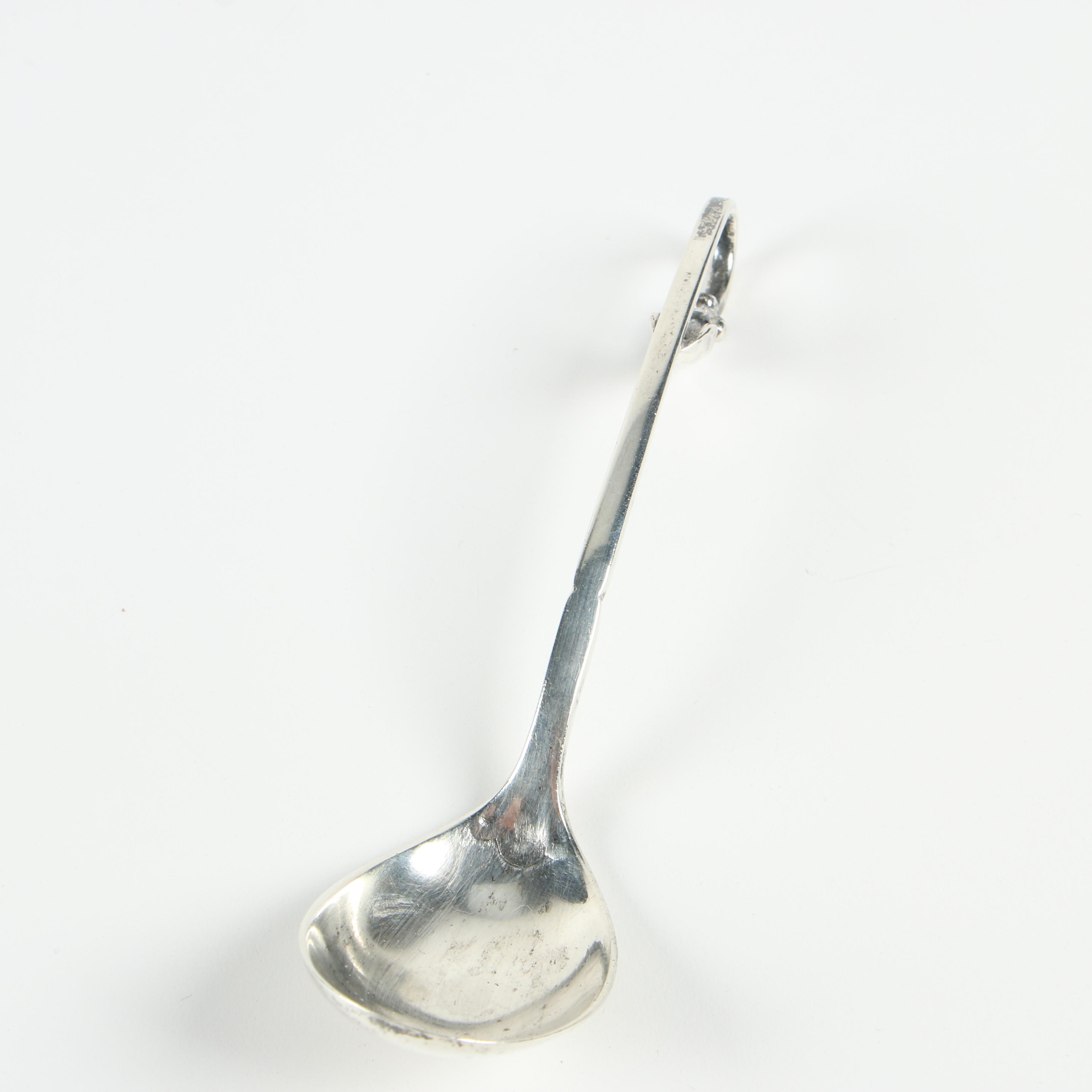 Danish Modern Sterling Silver Sugar Spoon
