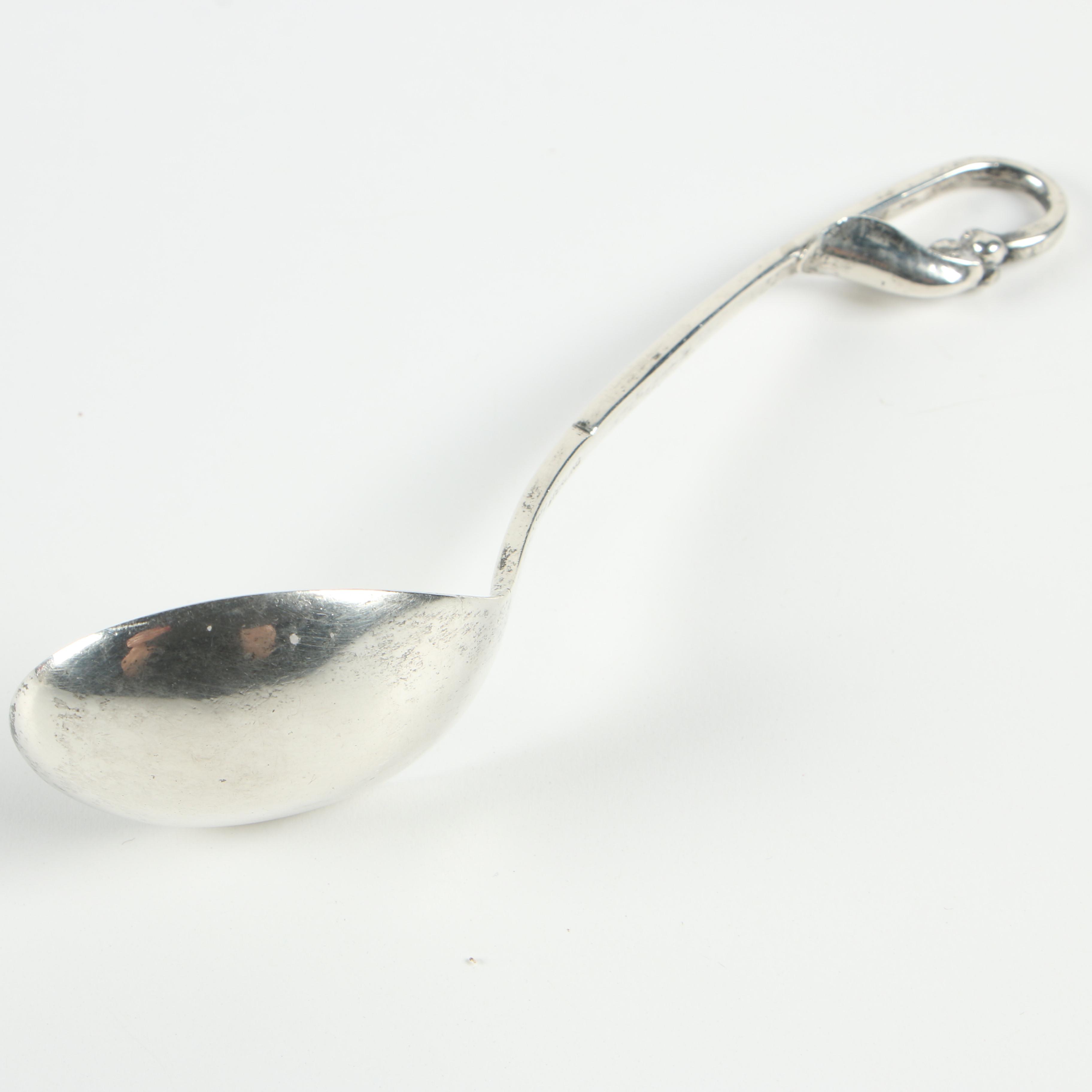 Danish Modern Sterling Silver Sugar Spoon