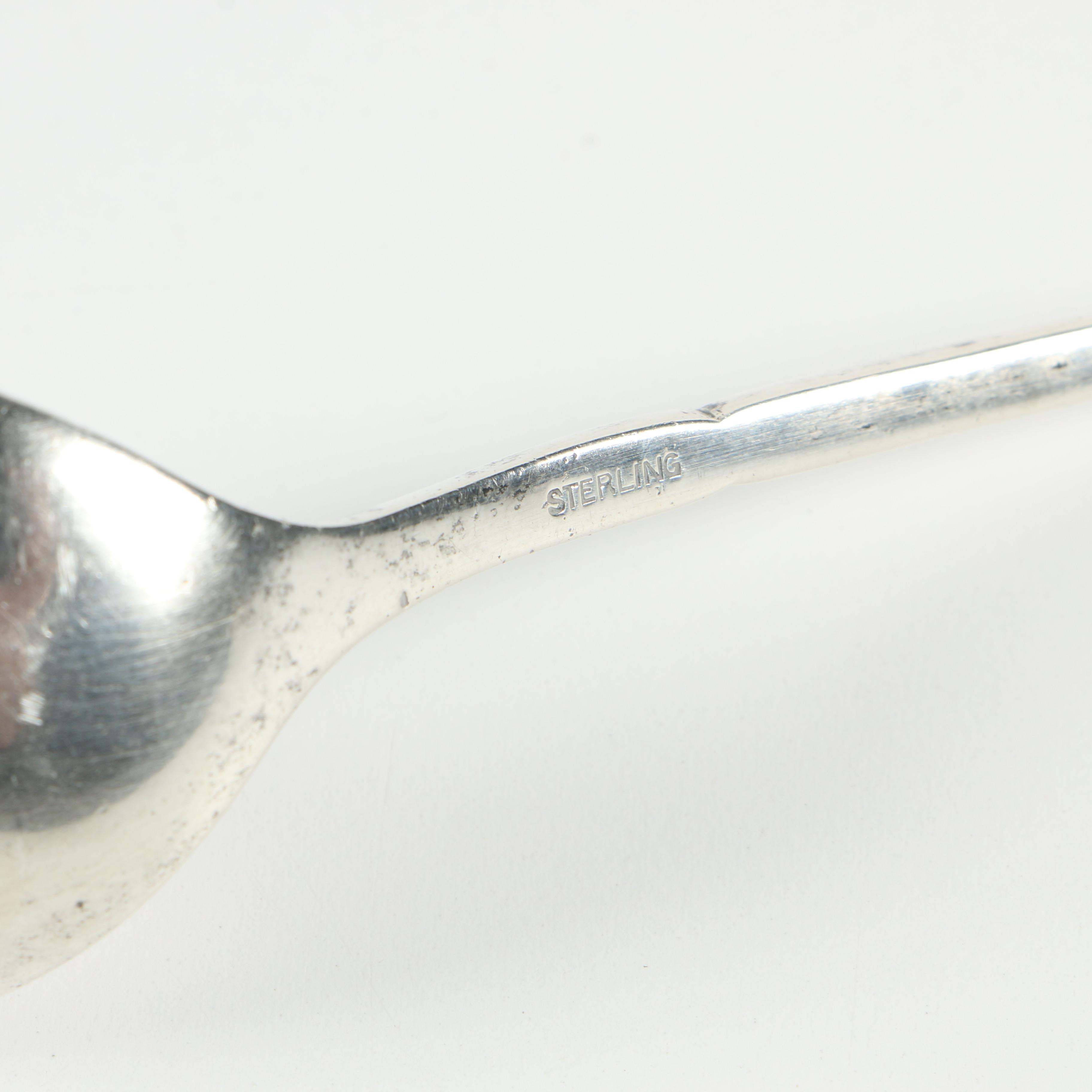 Danish Modern Sterling Silver Sugar Spoon