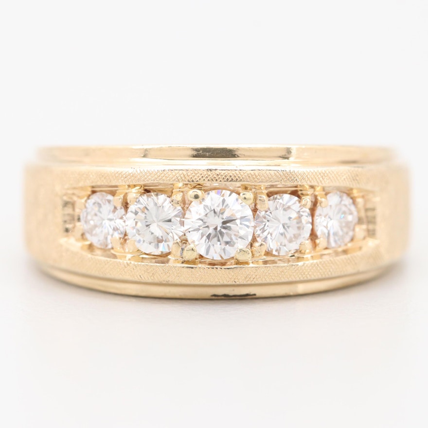 Vintage 14K Yellow Gold Diamond Band