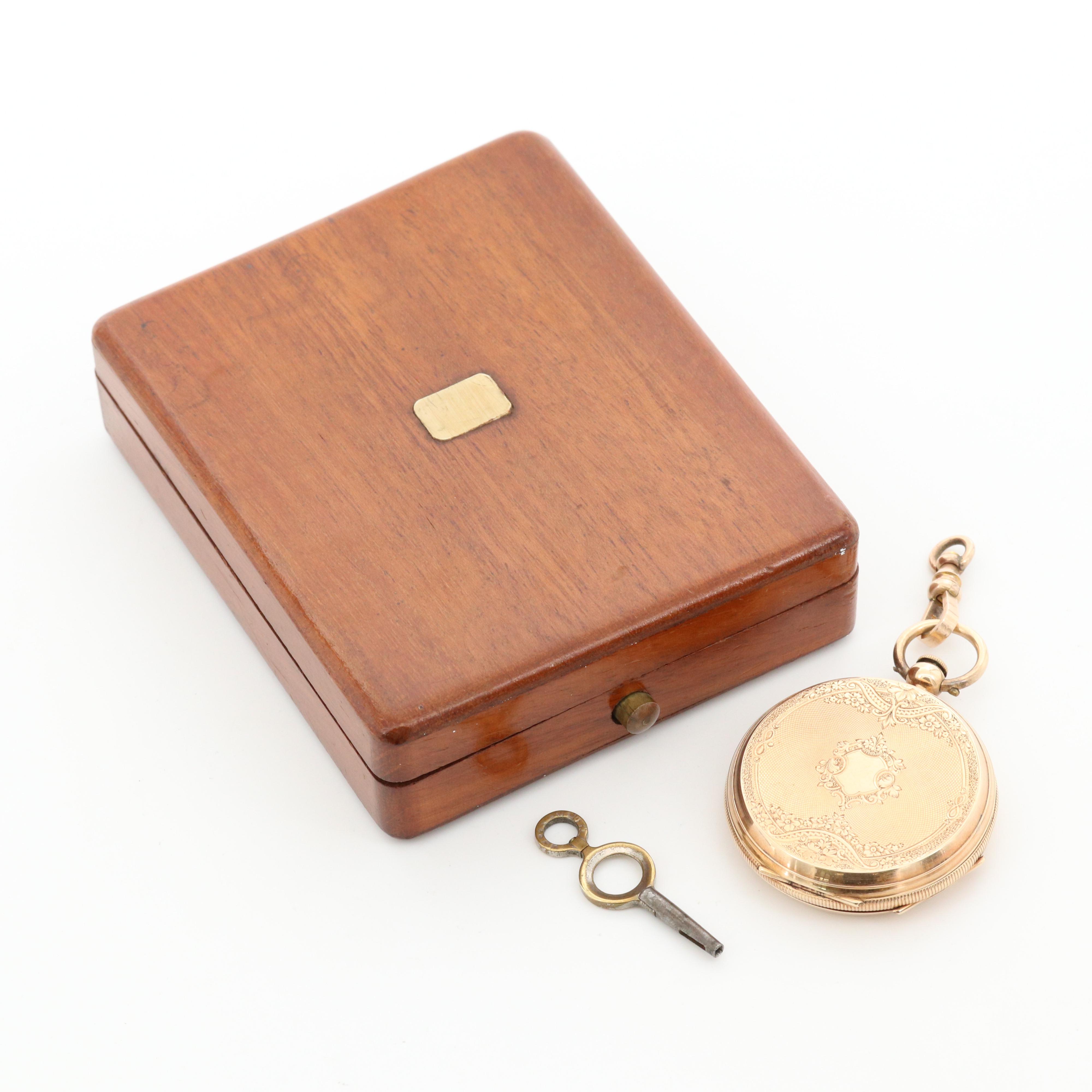 Antique H. Montandon 14K Gold Swiss Hunter Case Pocket Watch