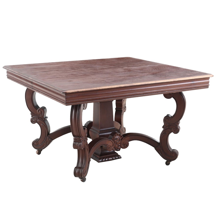 Colonial Revival Birch Dining Table, Early 20th Century