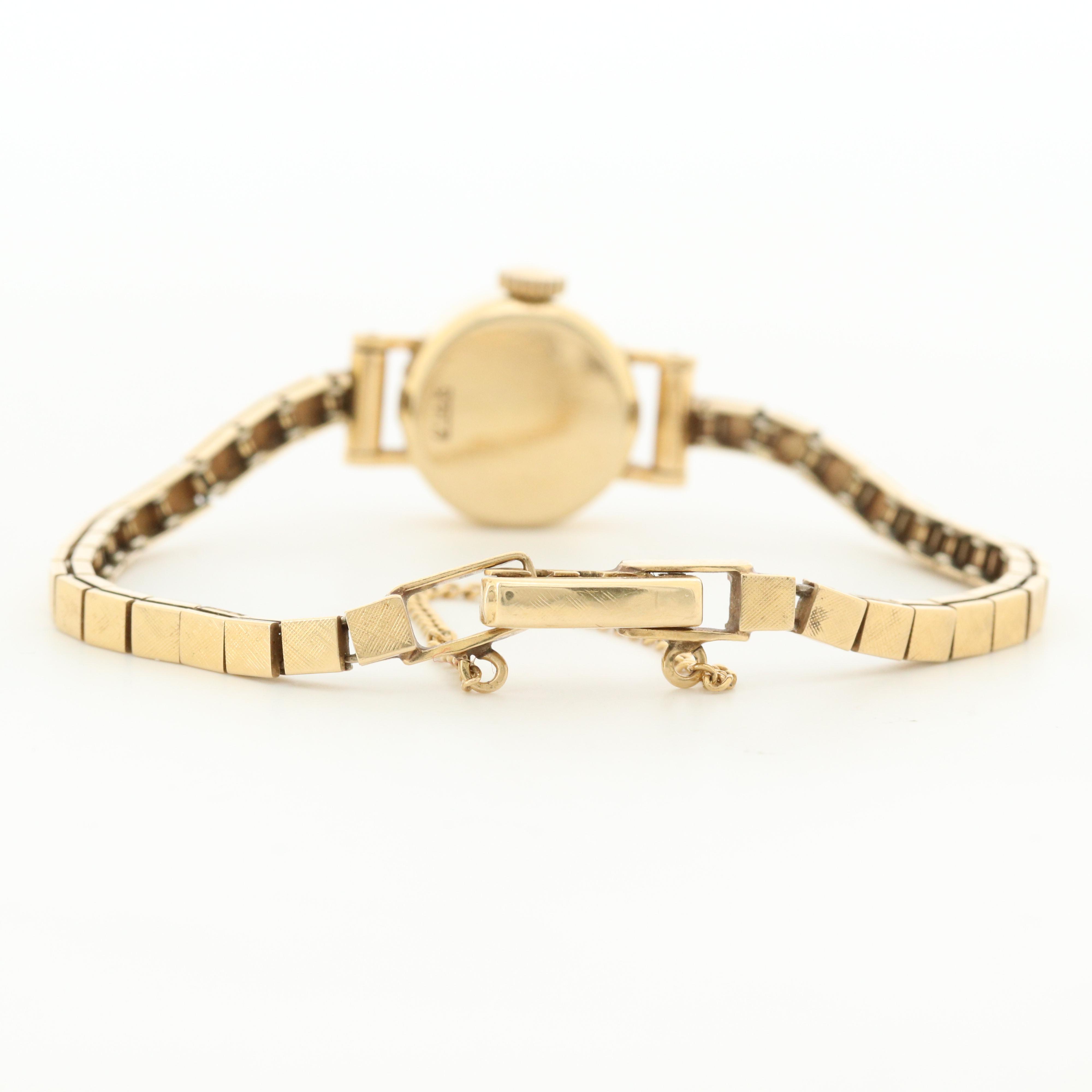 Vintage Rolex 14K Gold Stem Wind Cocktail Watch