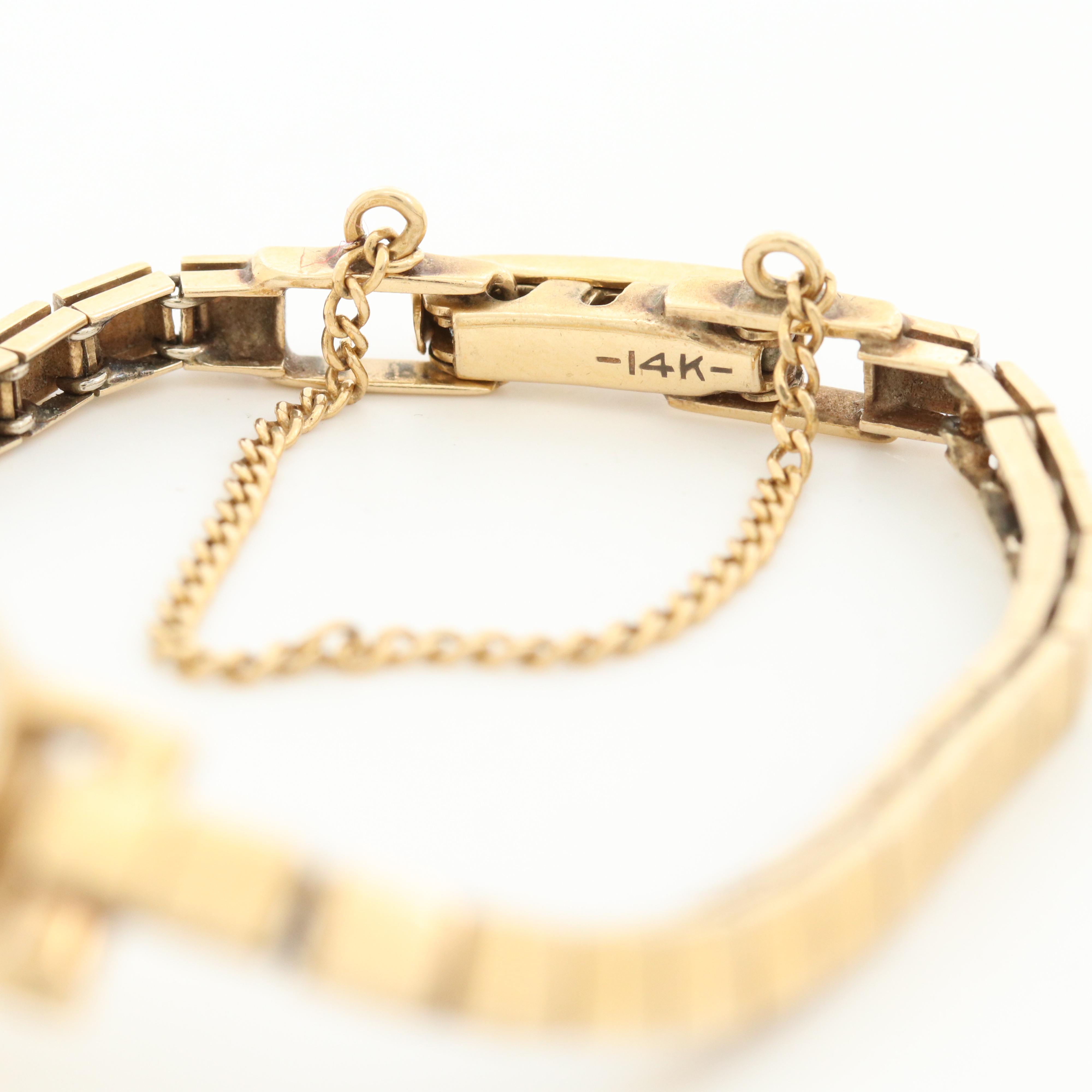 Vintage Rolex 14K Gold Stem Wind Cocktail Watch