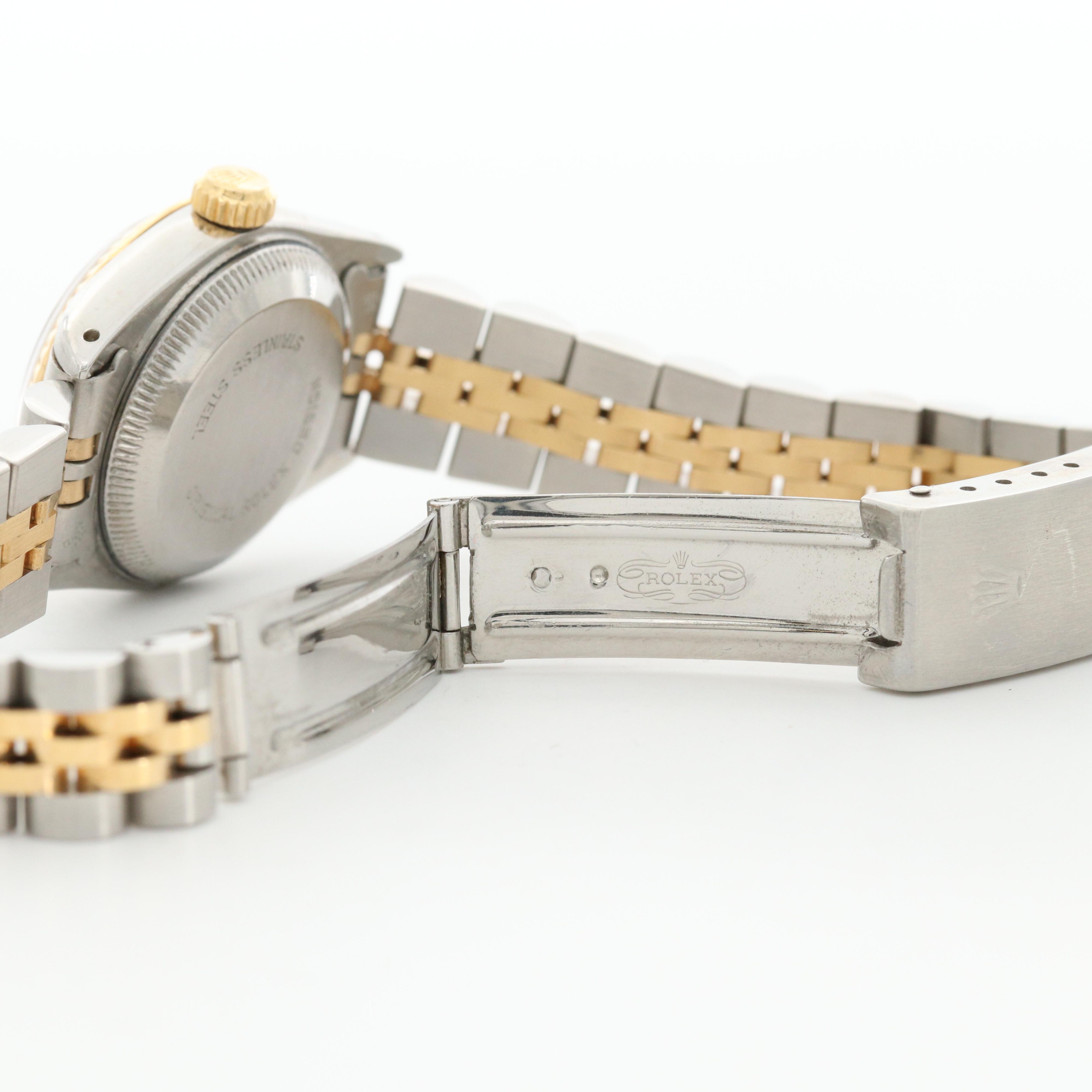 Rolex Oyster Perpetual Date 18K Gold and Stainless Steel Automatic Watch, 1984