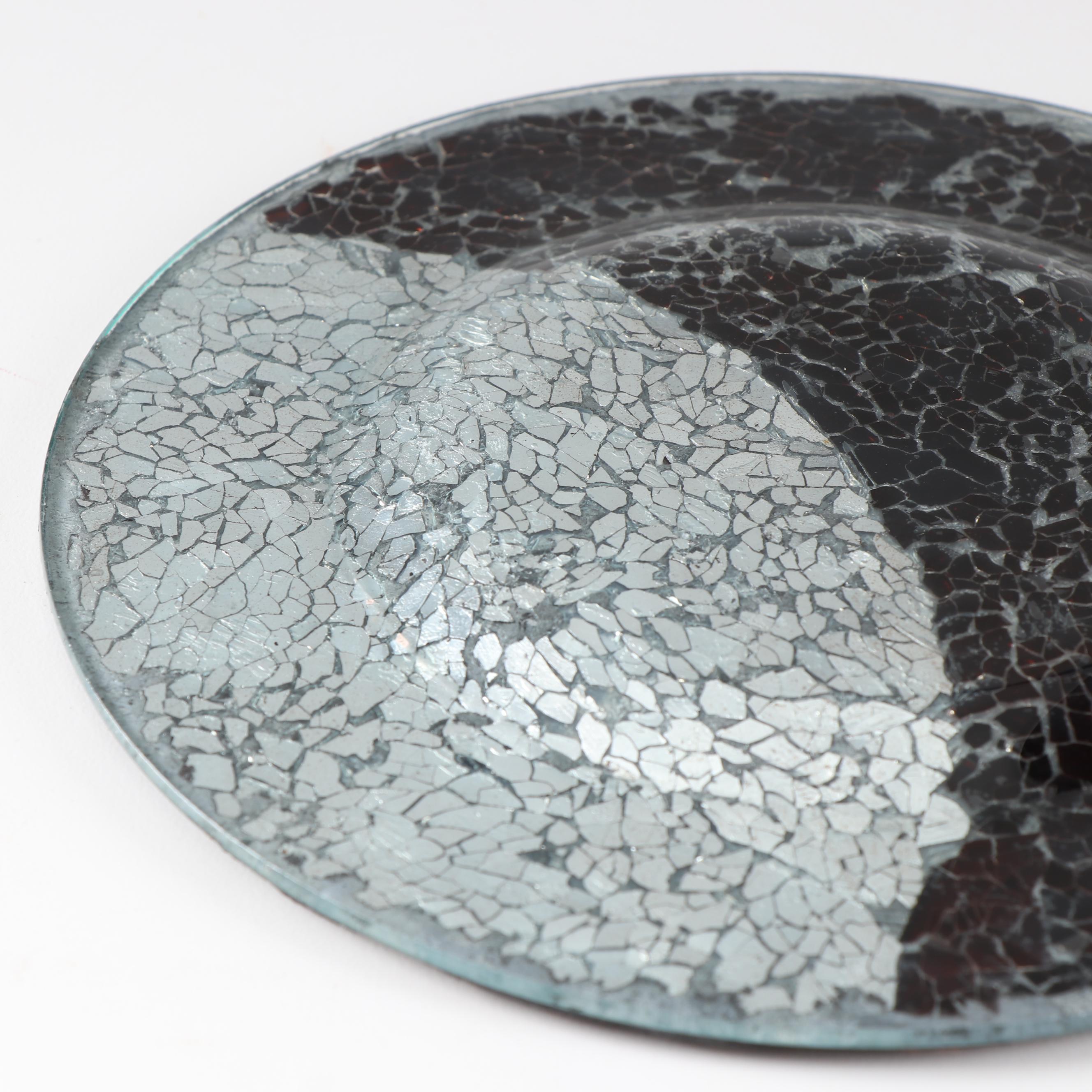 Decorative Vase, Candle Holder and Mosaic Plate, Contemporary