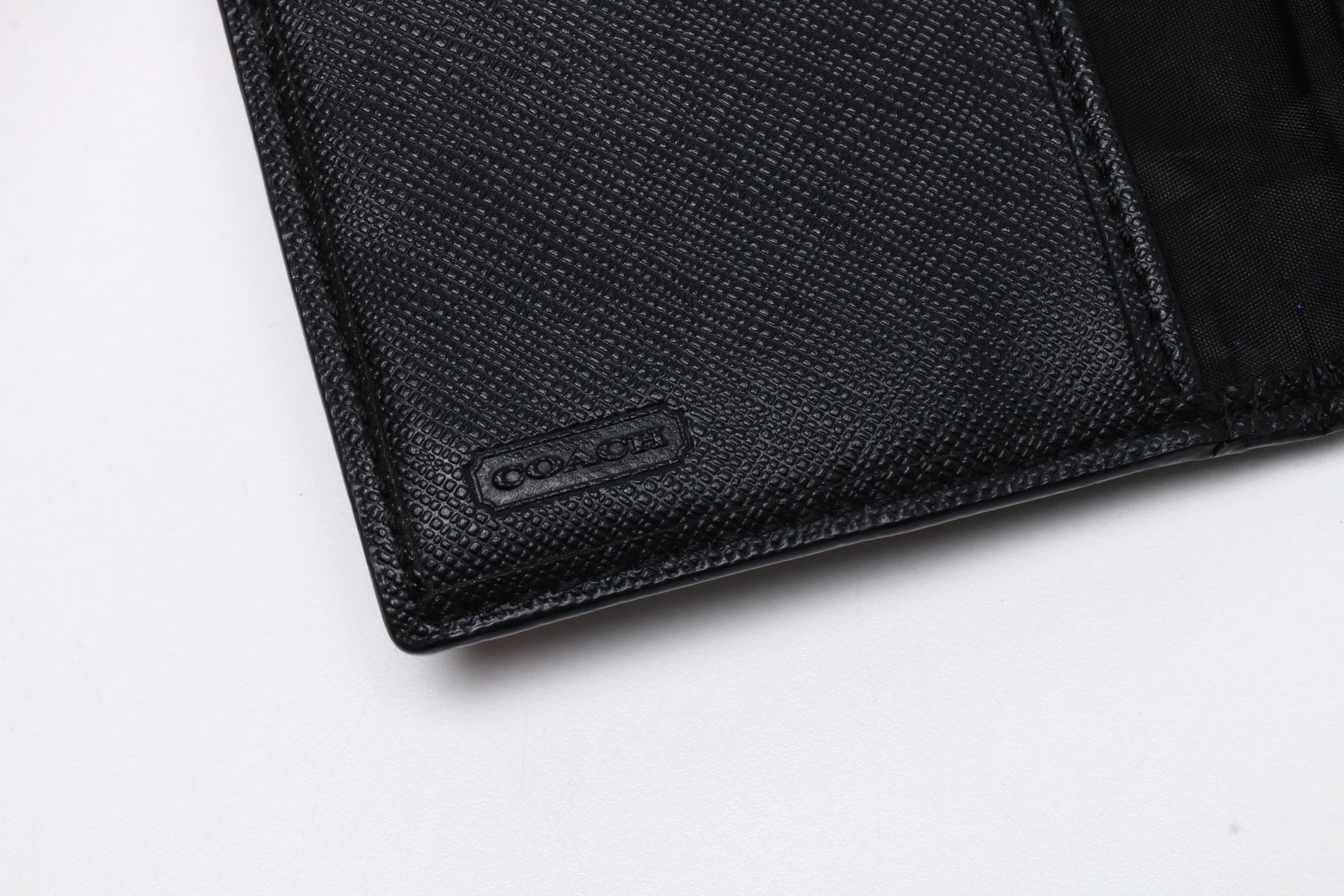 Tory Burch Black Leather Robinson Chain Wallet and Coach Handbags