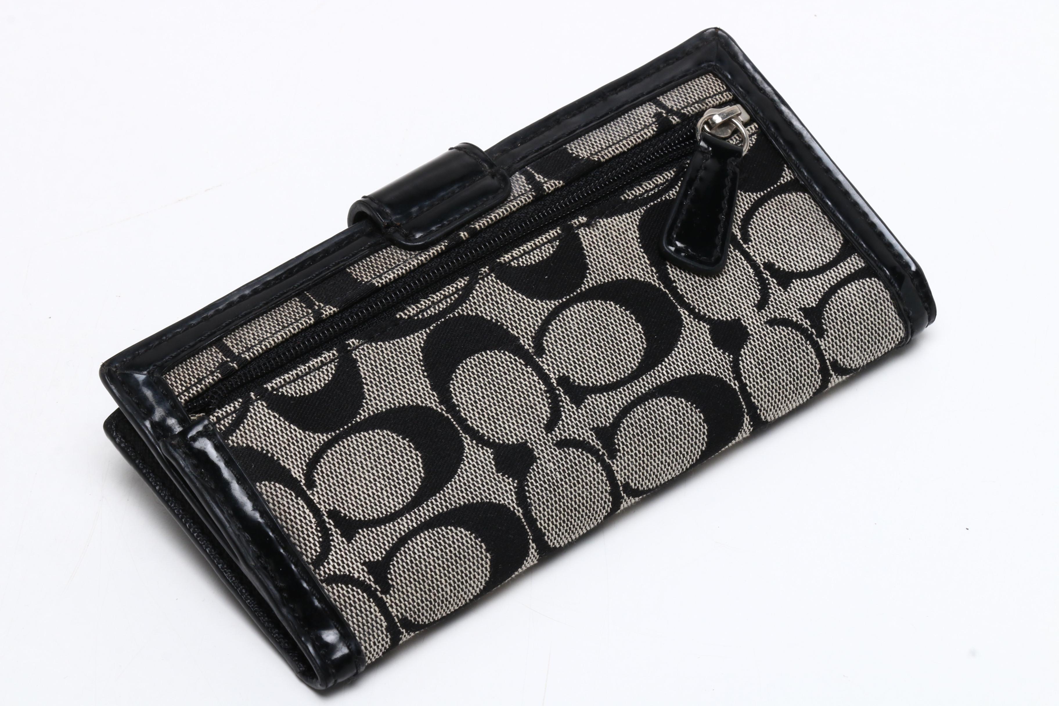 Tory Burch Black Leather Robinson Chain Wallet and Coach Handbags