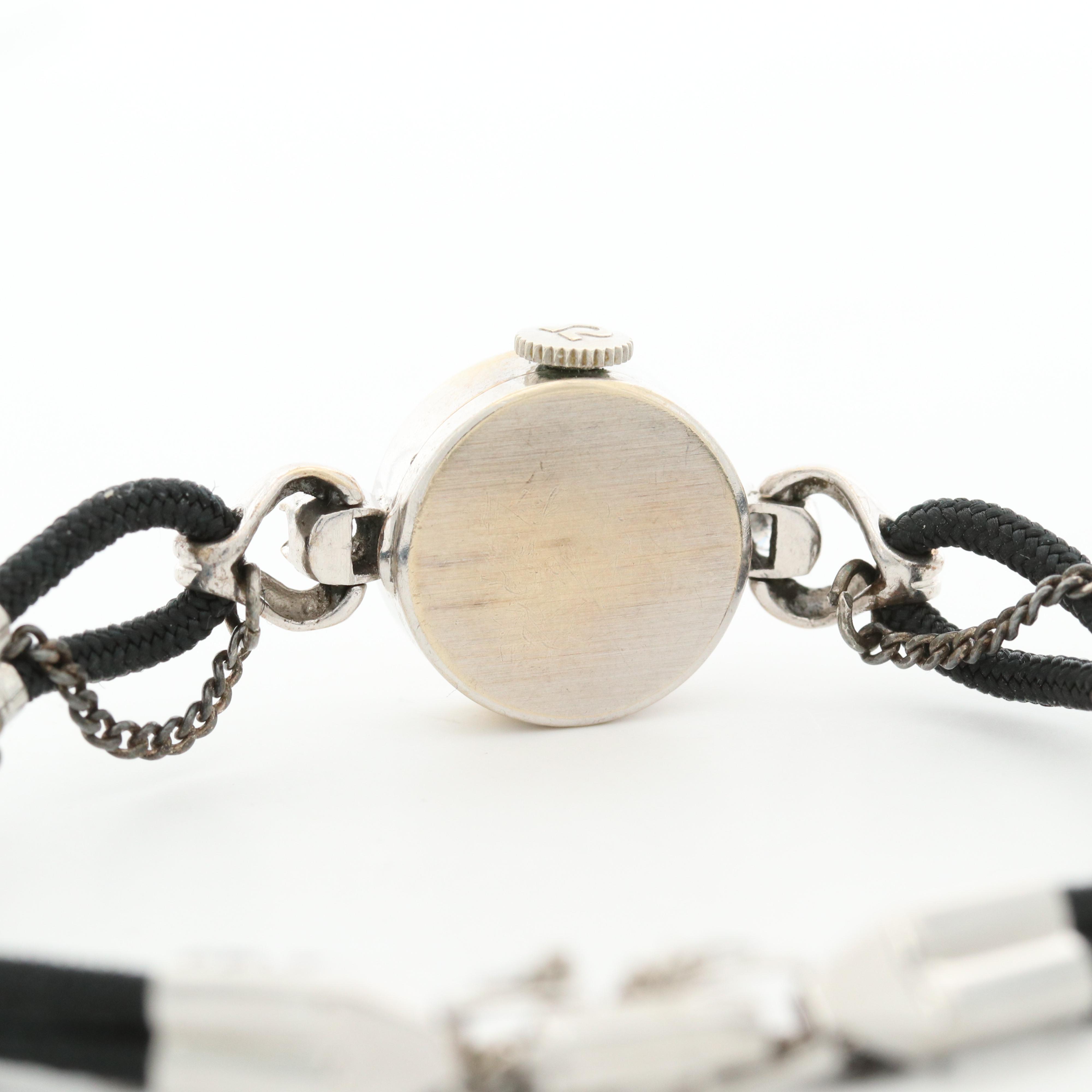 Omega 14K White Gold and Diamond Stem Wind Watch