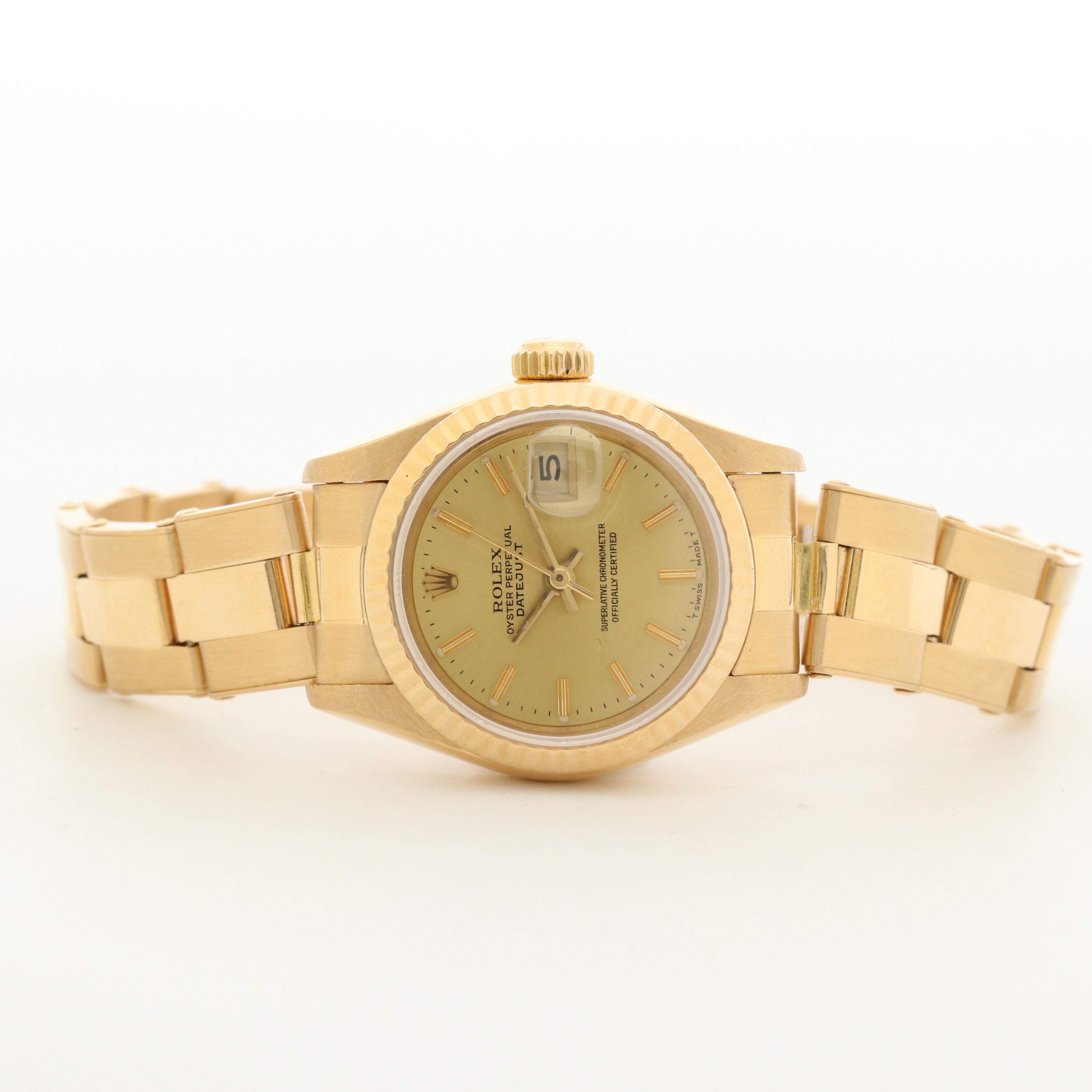 Rolex Datejust 18K Yellow Gold Automatic Watch