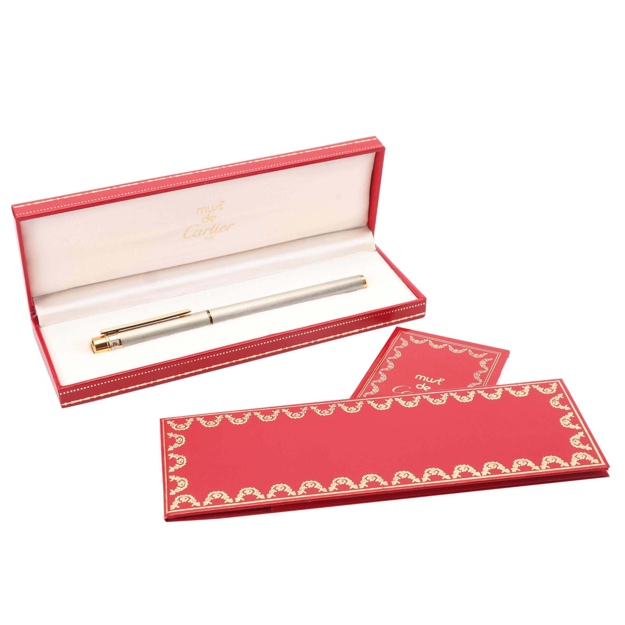 Cartier 18K Gold Accented Fountain Pen