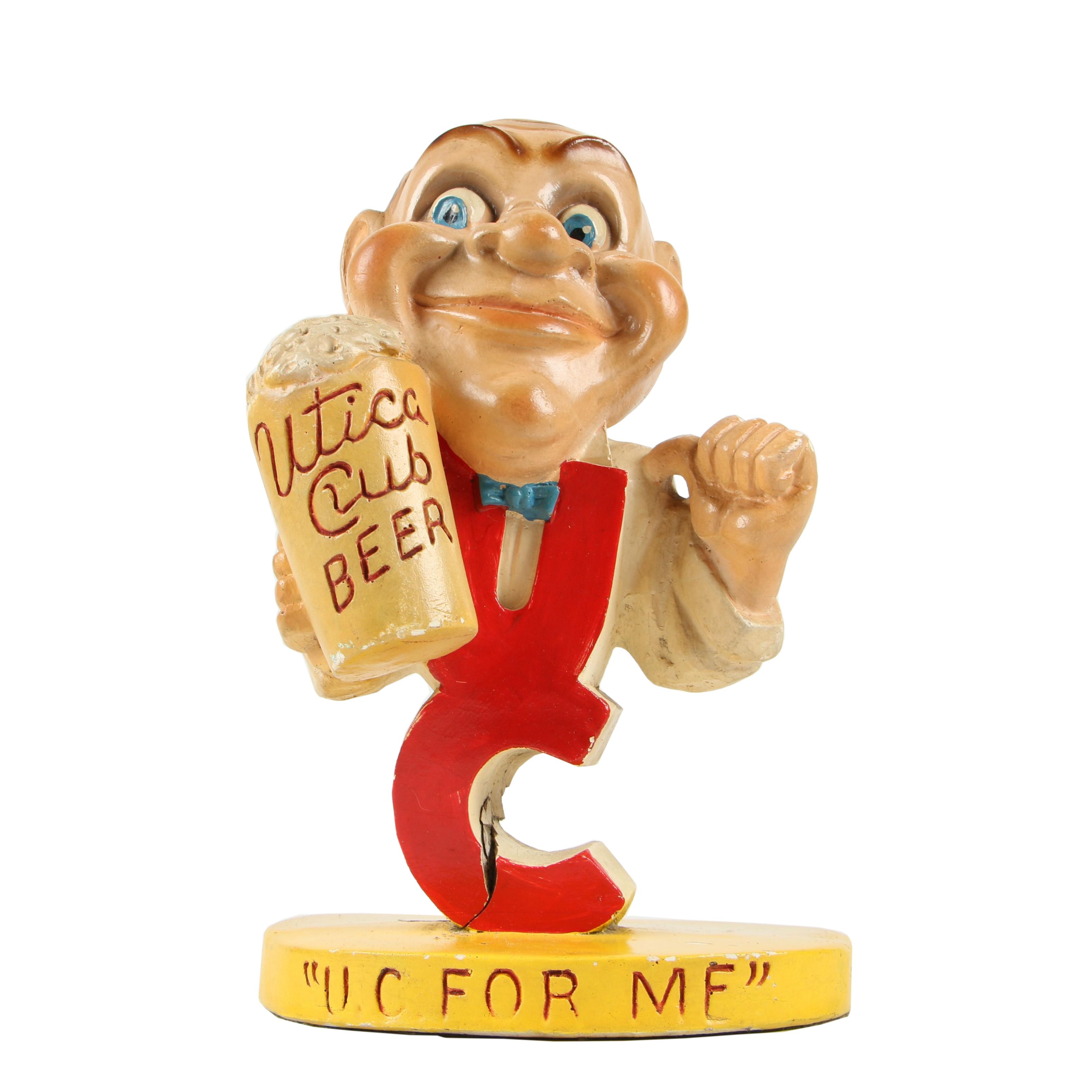 Utica Club "Uncle Charlie" Cast Plaster Figurine "U. C. For Me", Early 20th C.