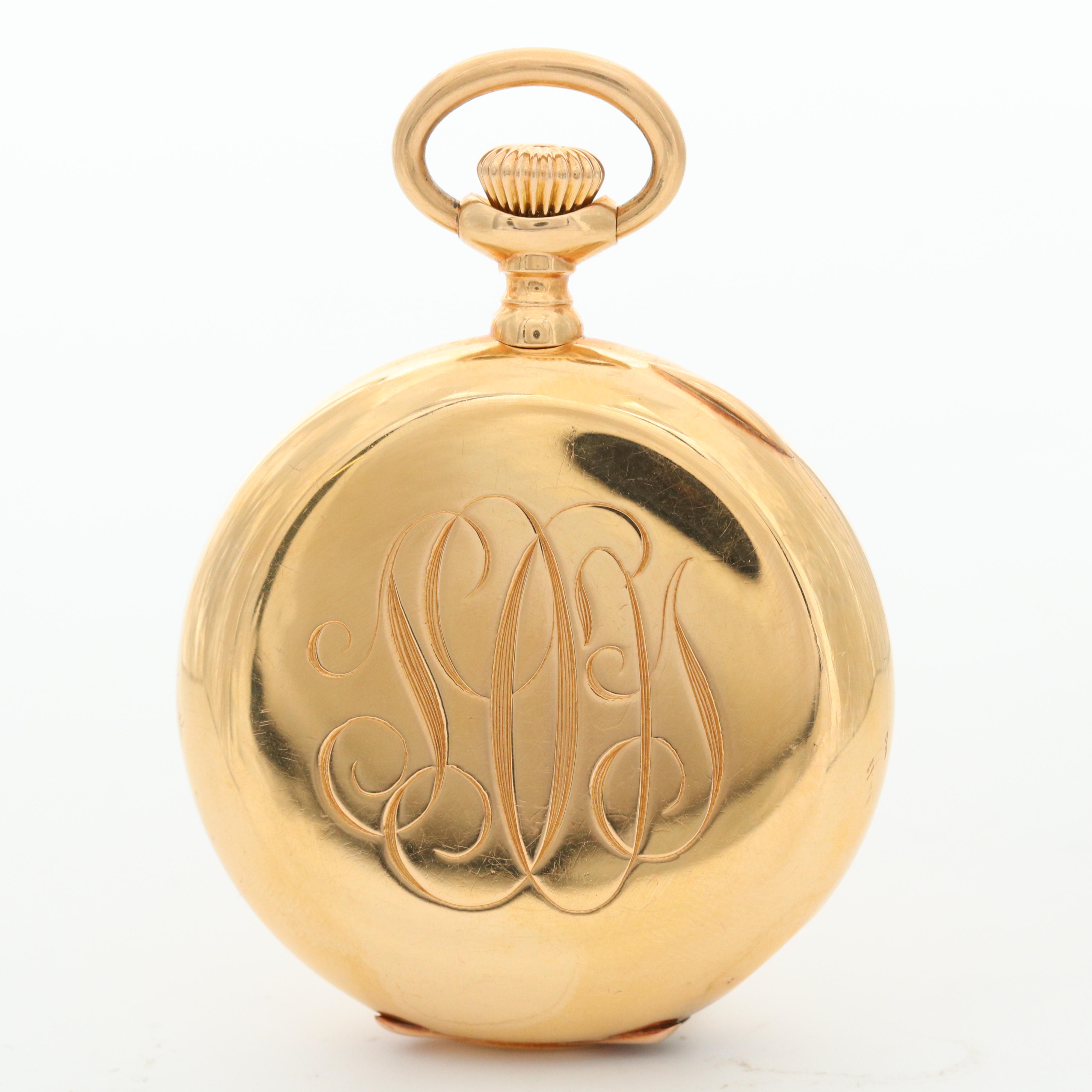 Antique Patek Philippe For Bailey, Banks and Biddle 18K Gold Pocket Watch