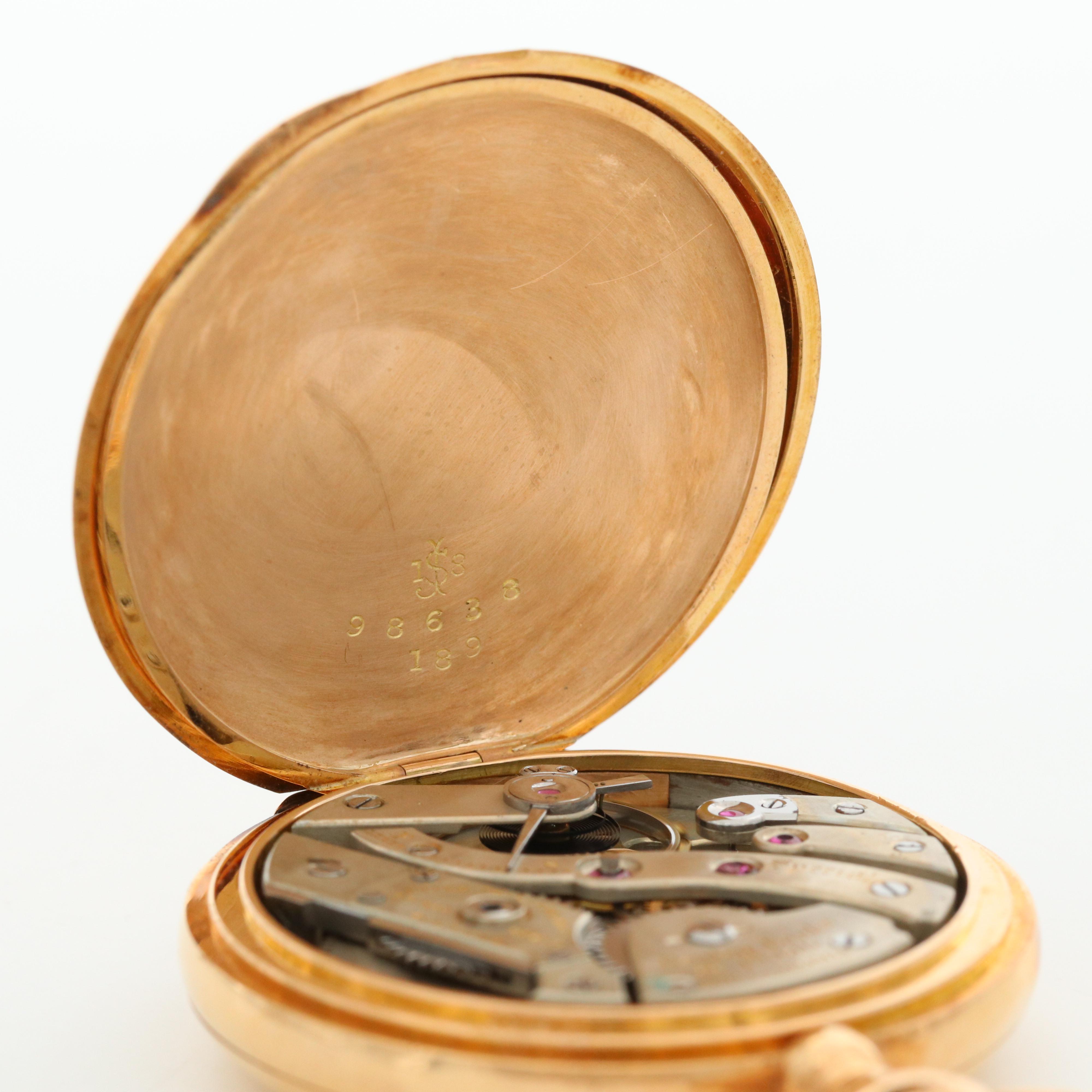 Antique Patek Philippe For Bailey, Banks and Biddle 18K Gold Pocket Watch