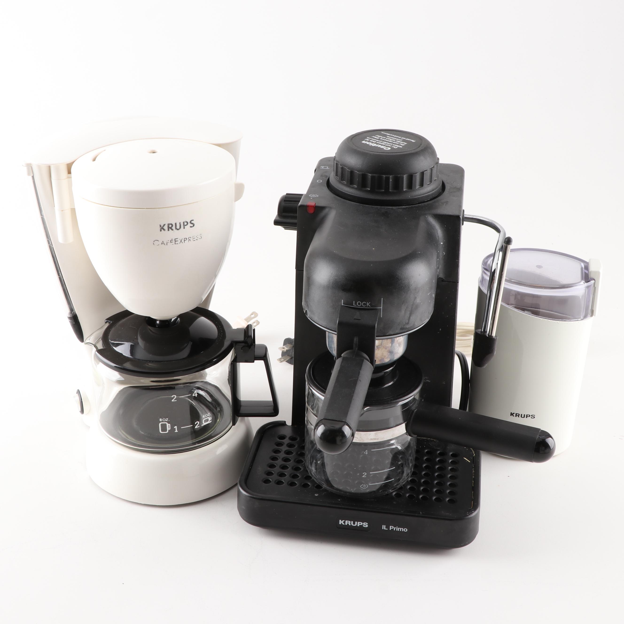 Krups Il Primo Expresso, Cafe Express Coffee Makers and Coffee Mill