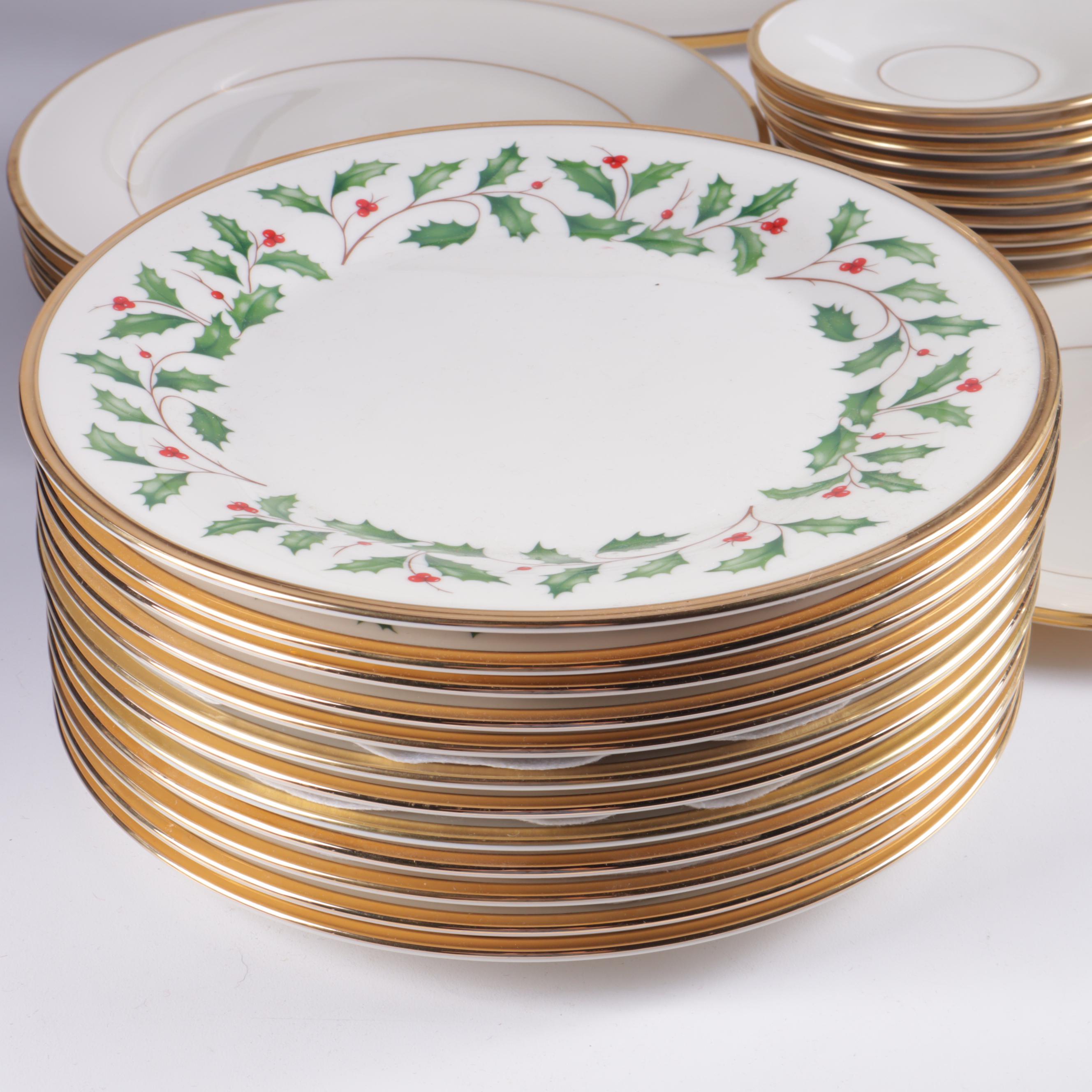 Lenox "Eternal" & "Holiday" Dimension Collection Dinnerware