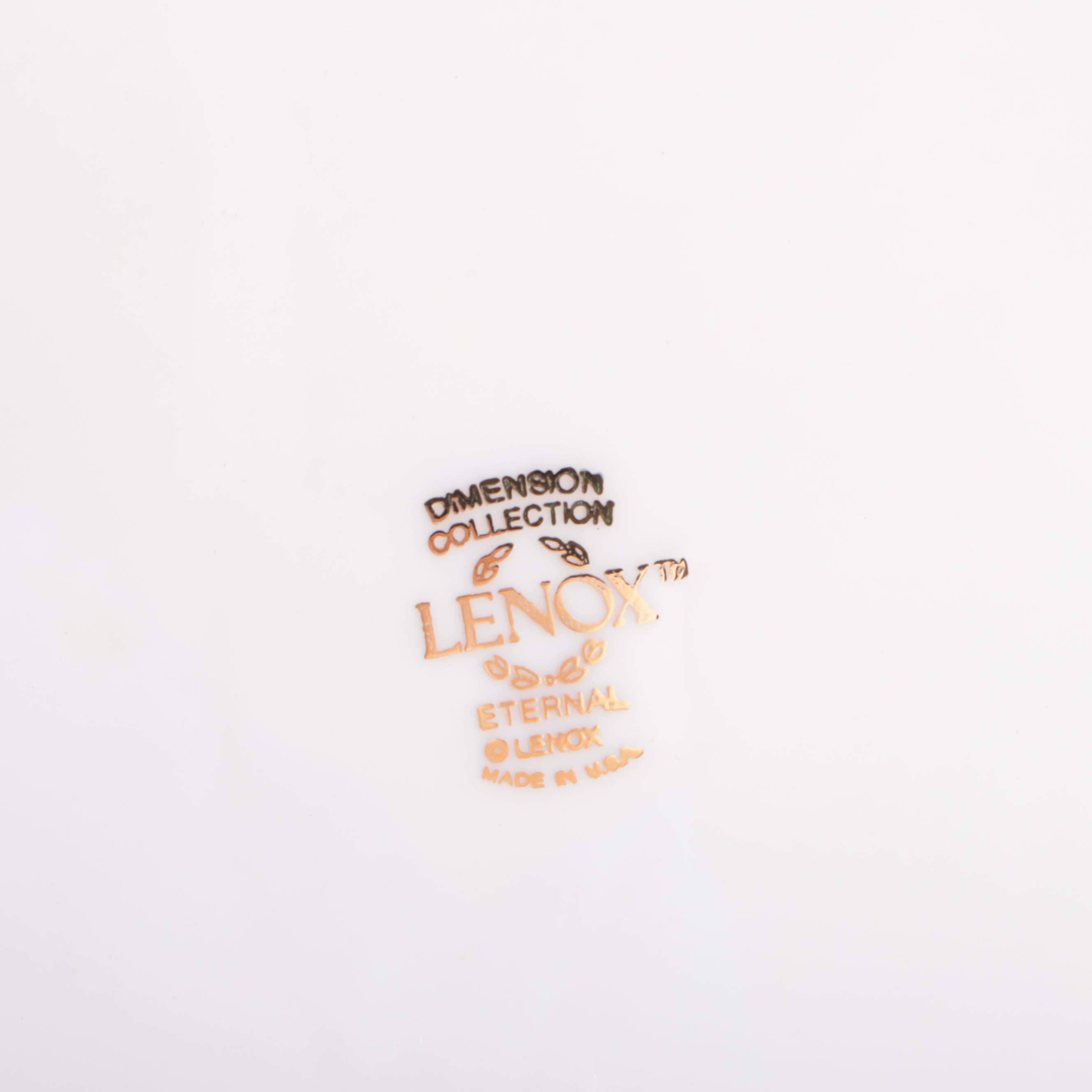 Lenox "Eternal" & "Holiday" Dimension Collection Dinnerware