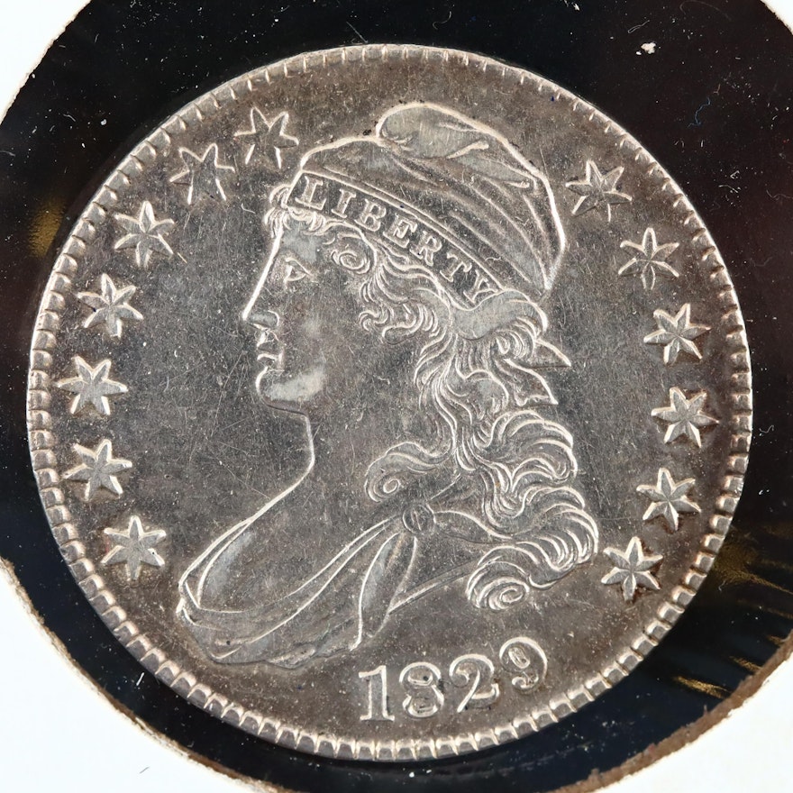 1829 Capped Bust Silver Half Dollar