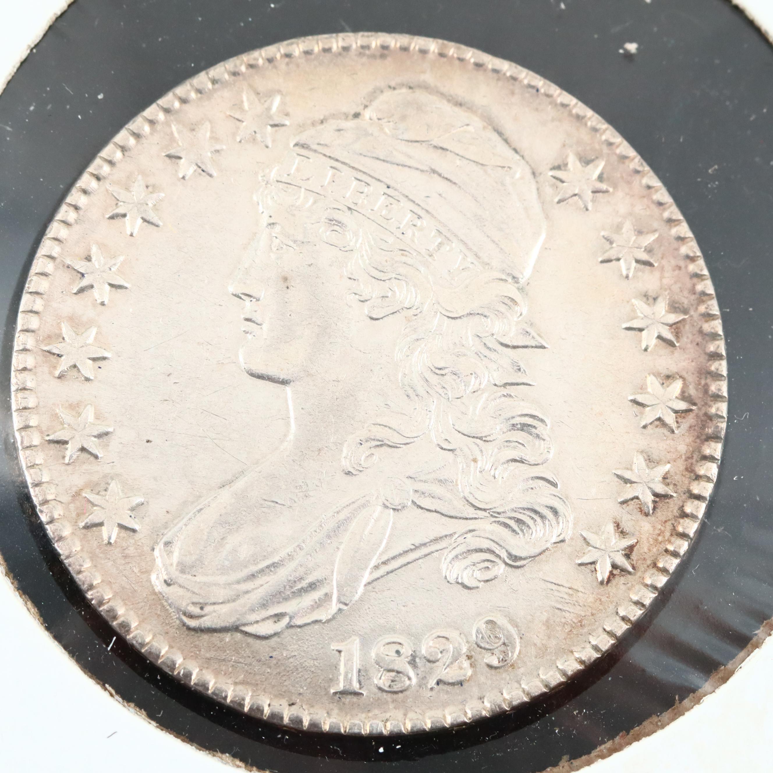 1829 Capped Bust Silver Half Dollar