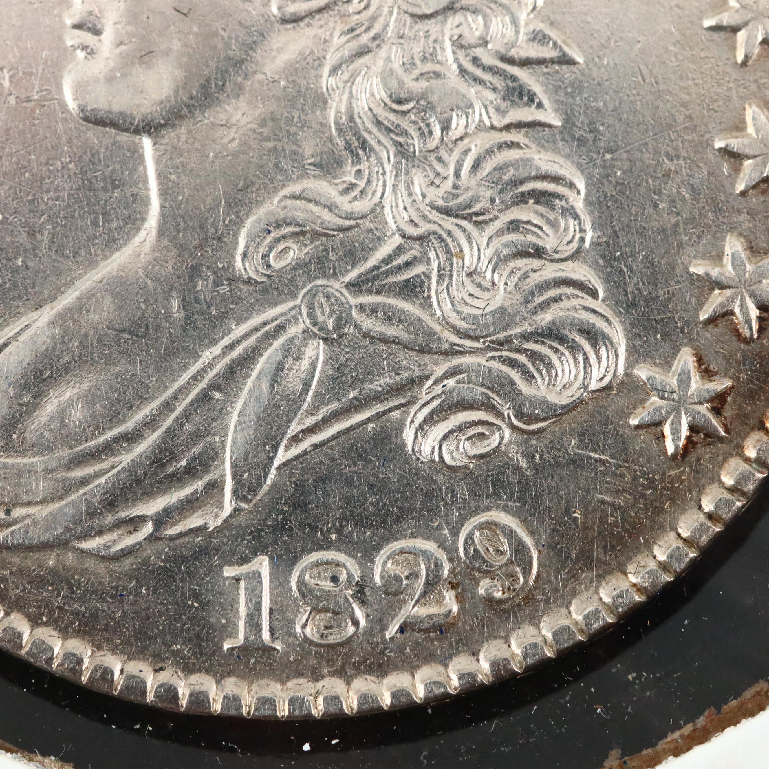 1829 Capped Bust Silver Half Dollar