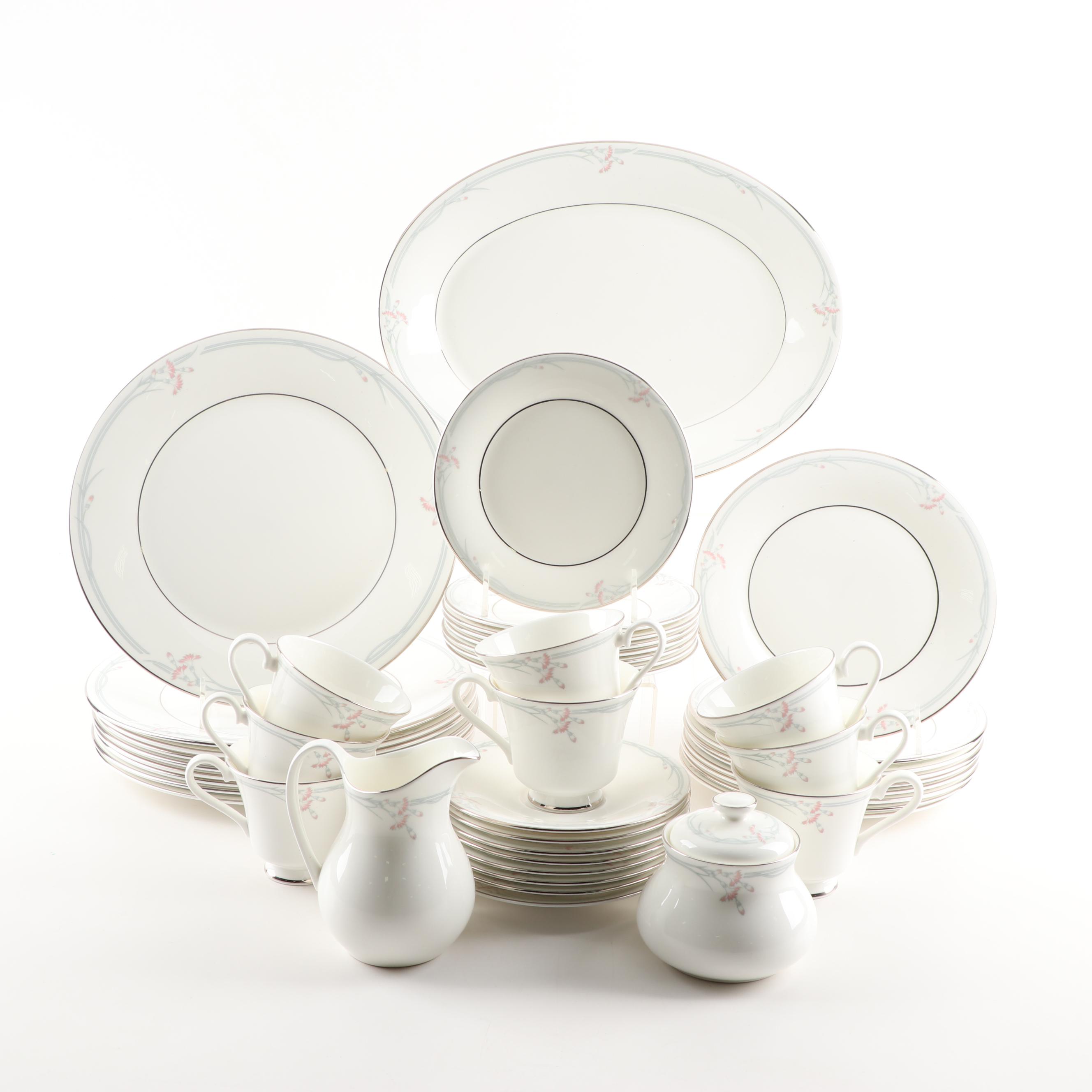 Royal Doulton Bone China Dinnerware "Carnation" Pattern, 1983-1998