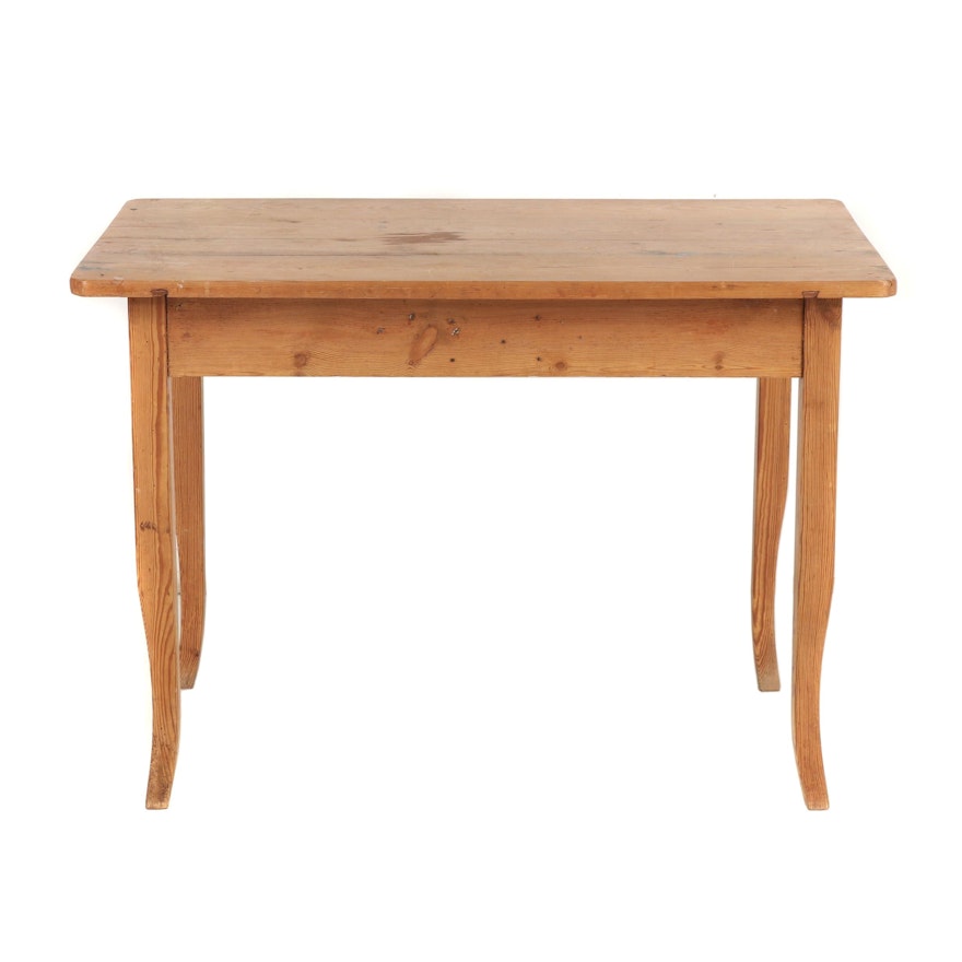 Knotty Pine Kitchen Table, Late 20th Century