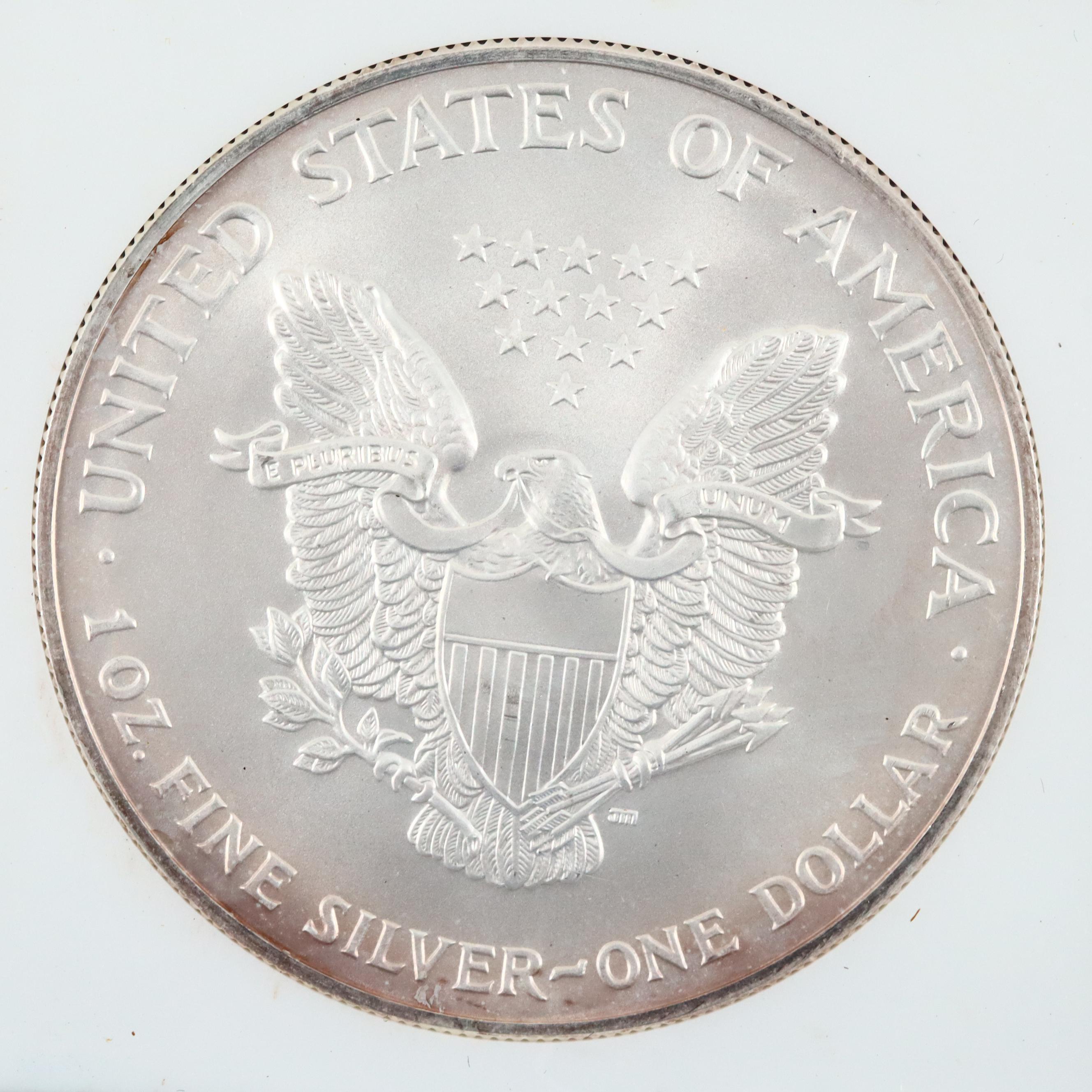 2001 American Silver Eagle $1 Coin Recovered From World Trade Center Ground Zero