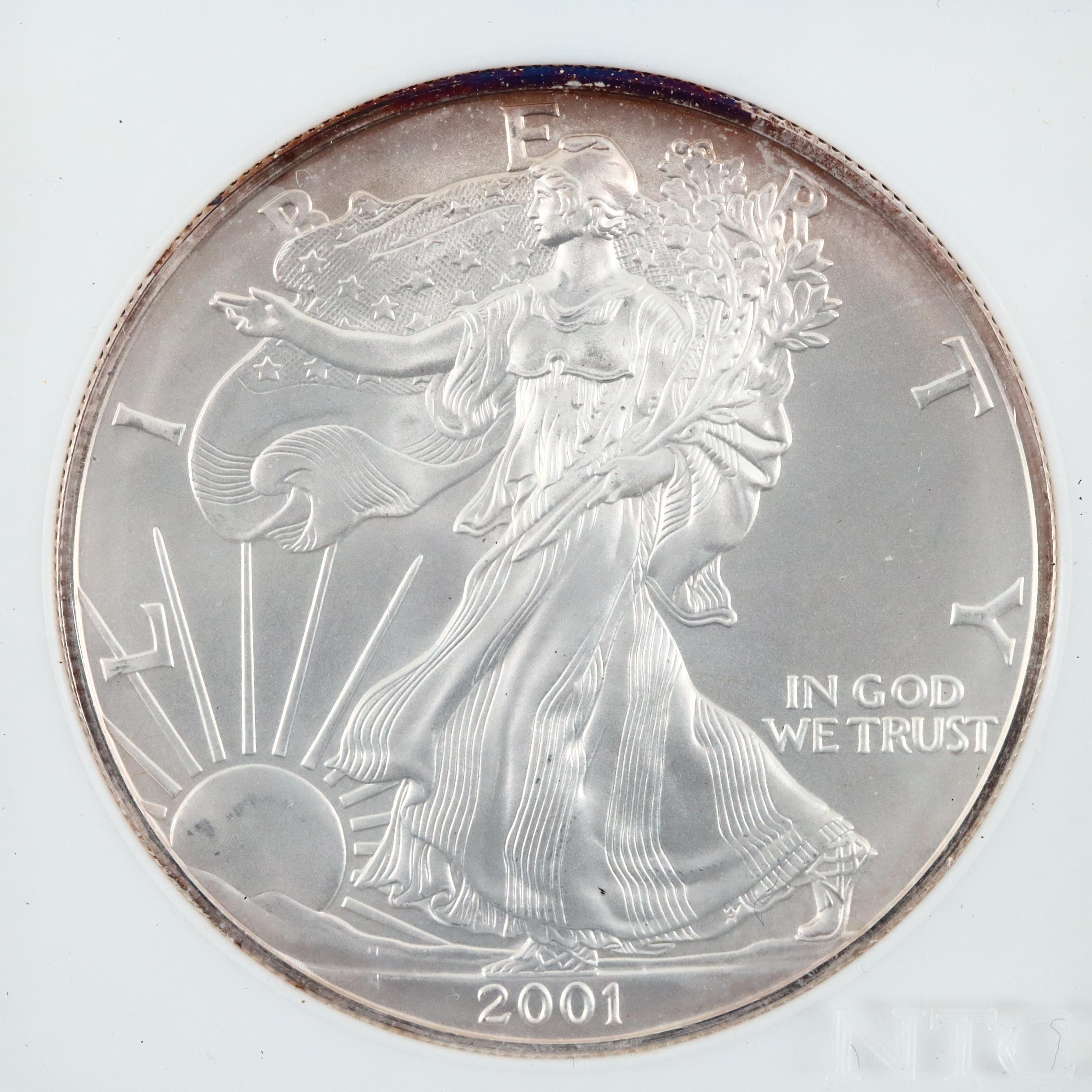 2001 American Silver Eagle $1 Coin Recovered From World Trade Center Ground Zero