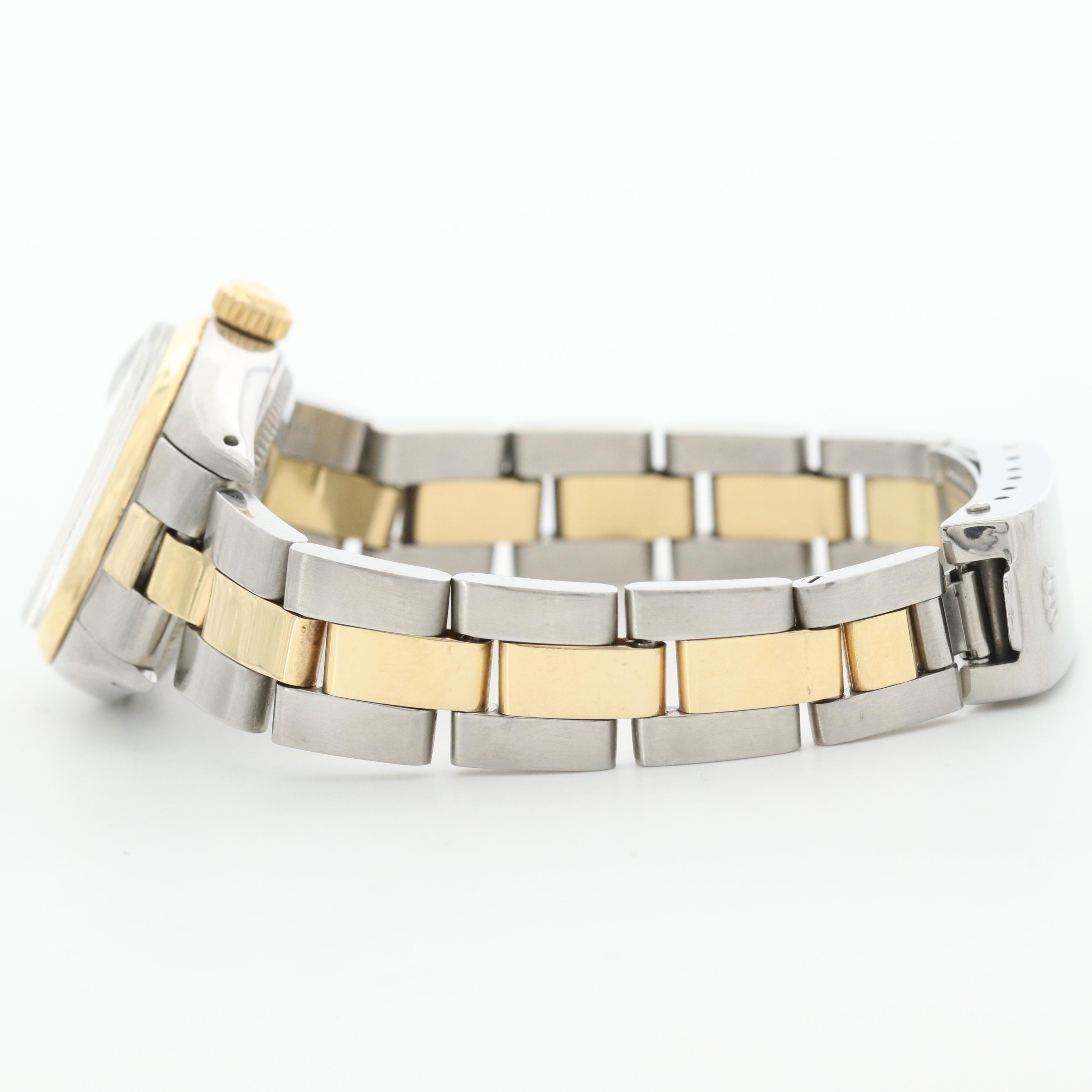 Vintage Rolex Oyster Perpetual Date 14K Gold and Stainless Steel Watch, 1978