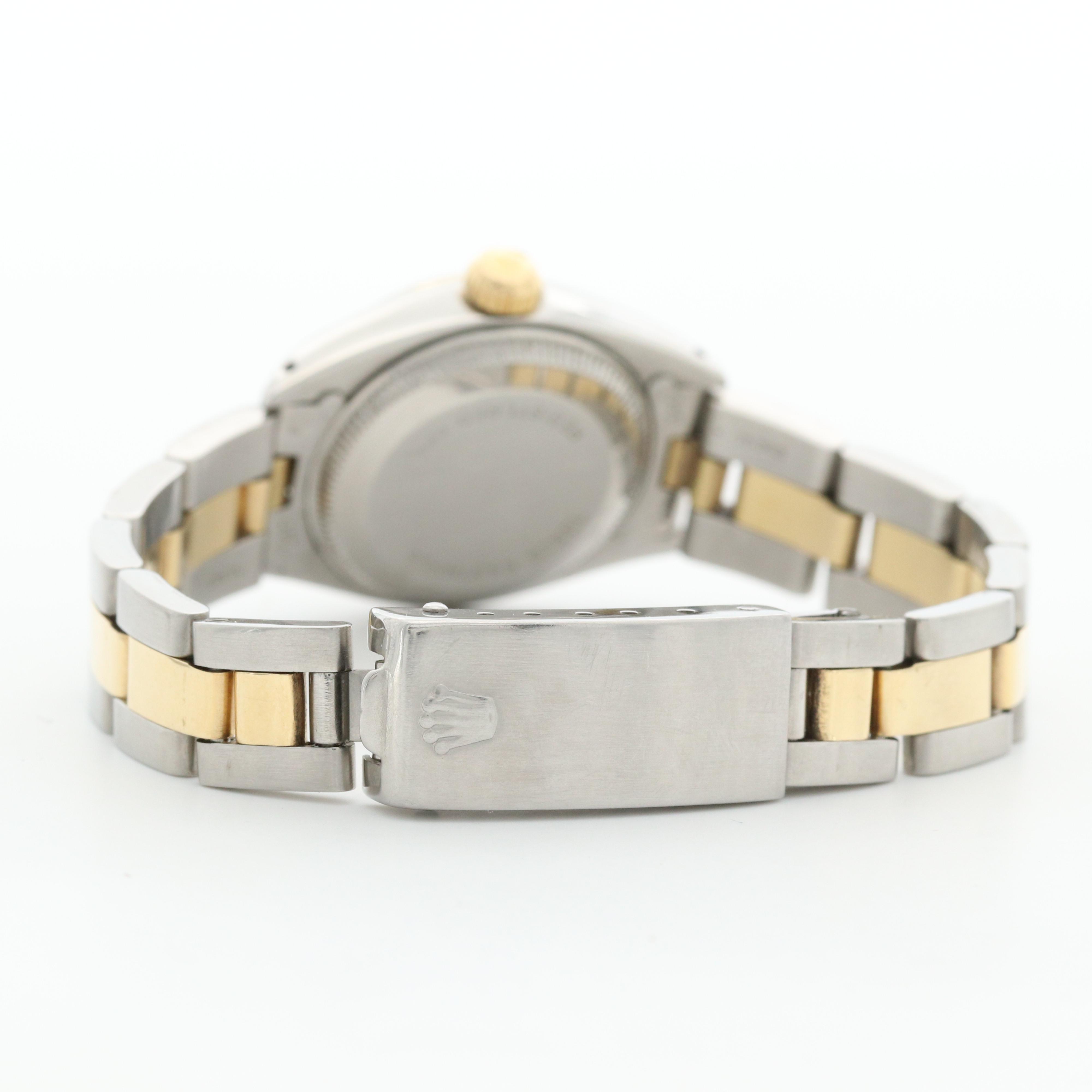 Vintage Rolex Oyster Perpetual Date 14K Gold and Stainless Steel Watch, 1978