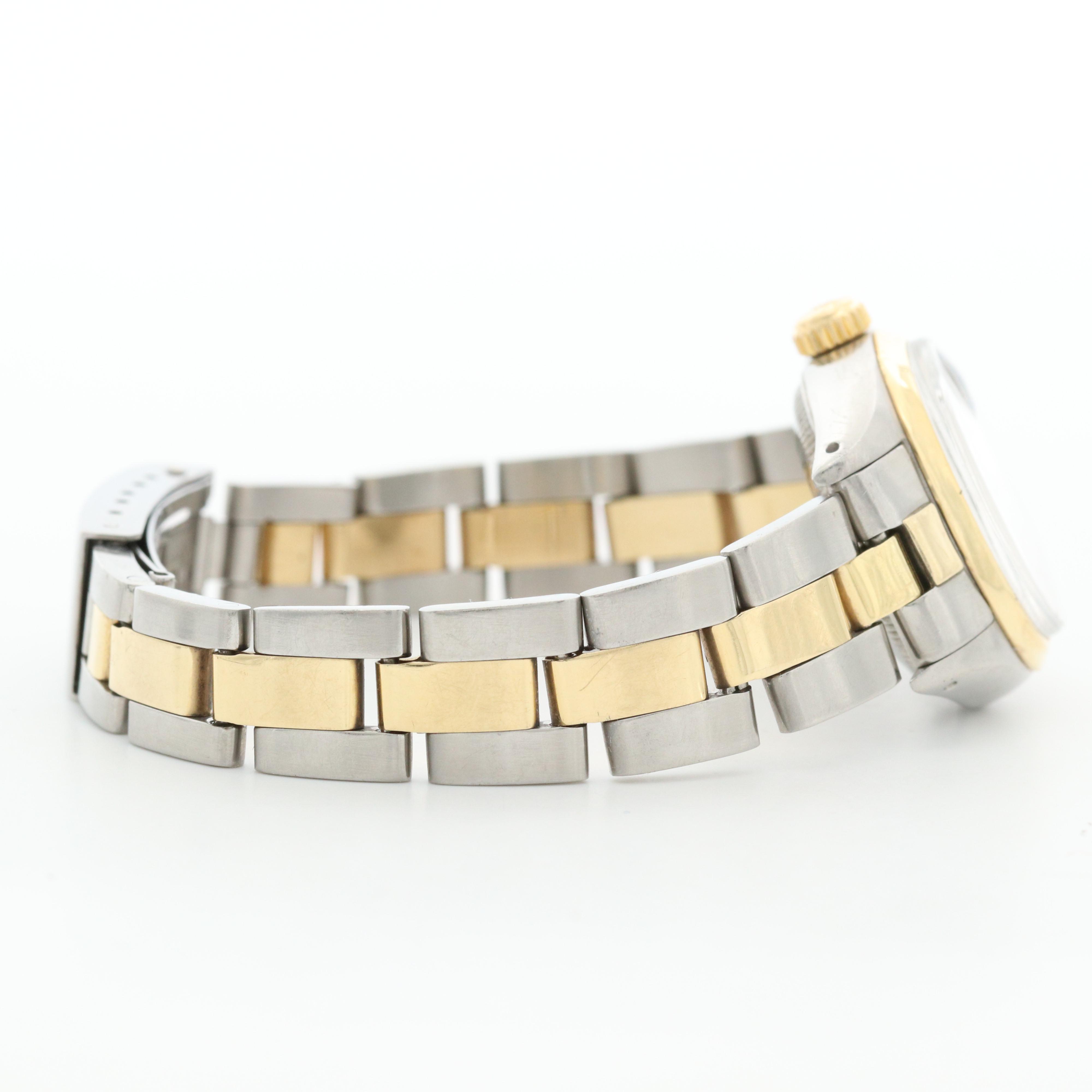 Vintage Rolex Oyster Perpetual Date 14K Gold and Stainless Steel Watch, 1978